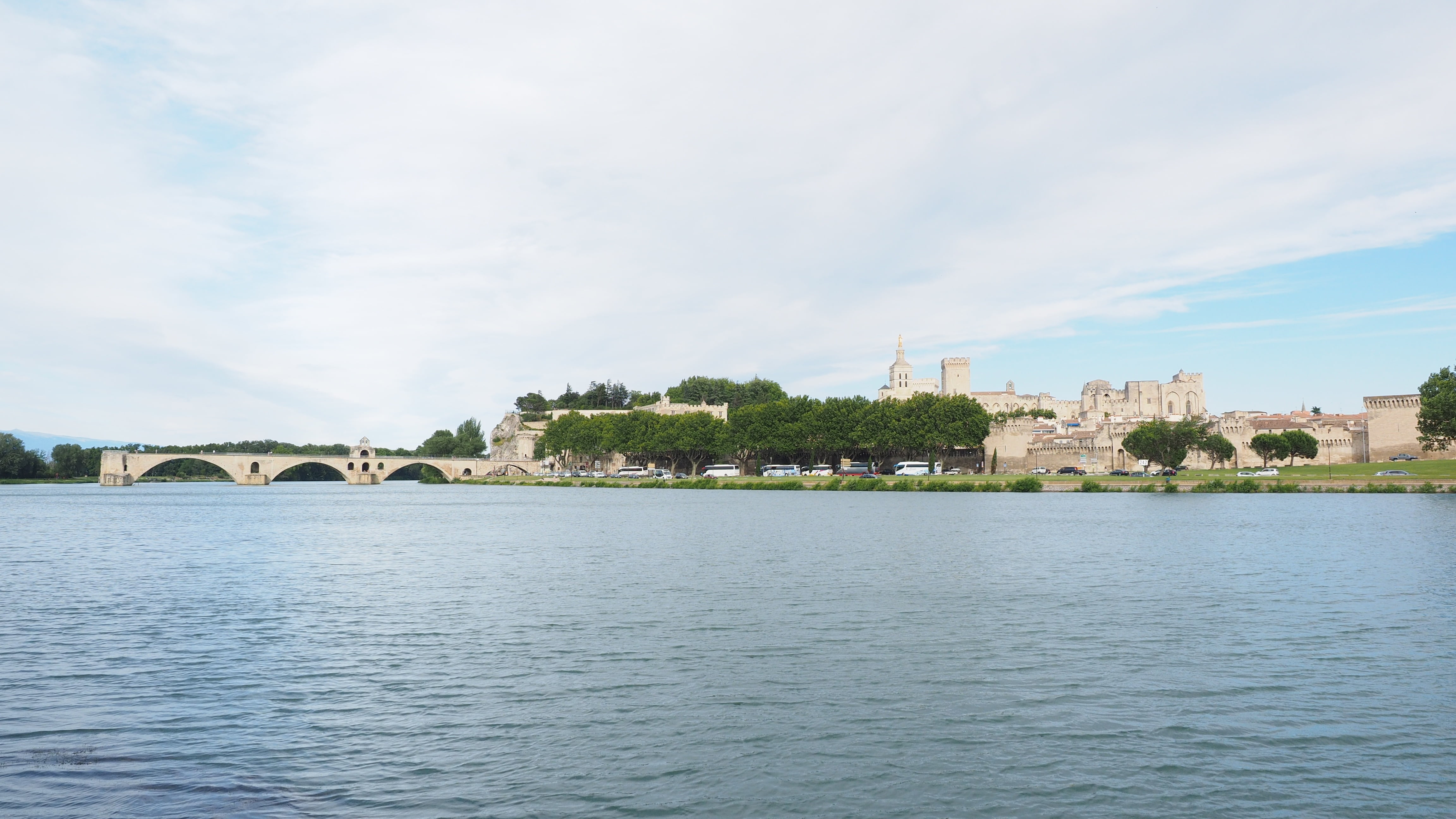 famous Place, bridge - man made structure, arch bridge, travel, city, building, architecture, water, cathedral, sur le pont davignon, nature, pont davignon, HD Wallpaper