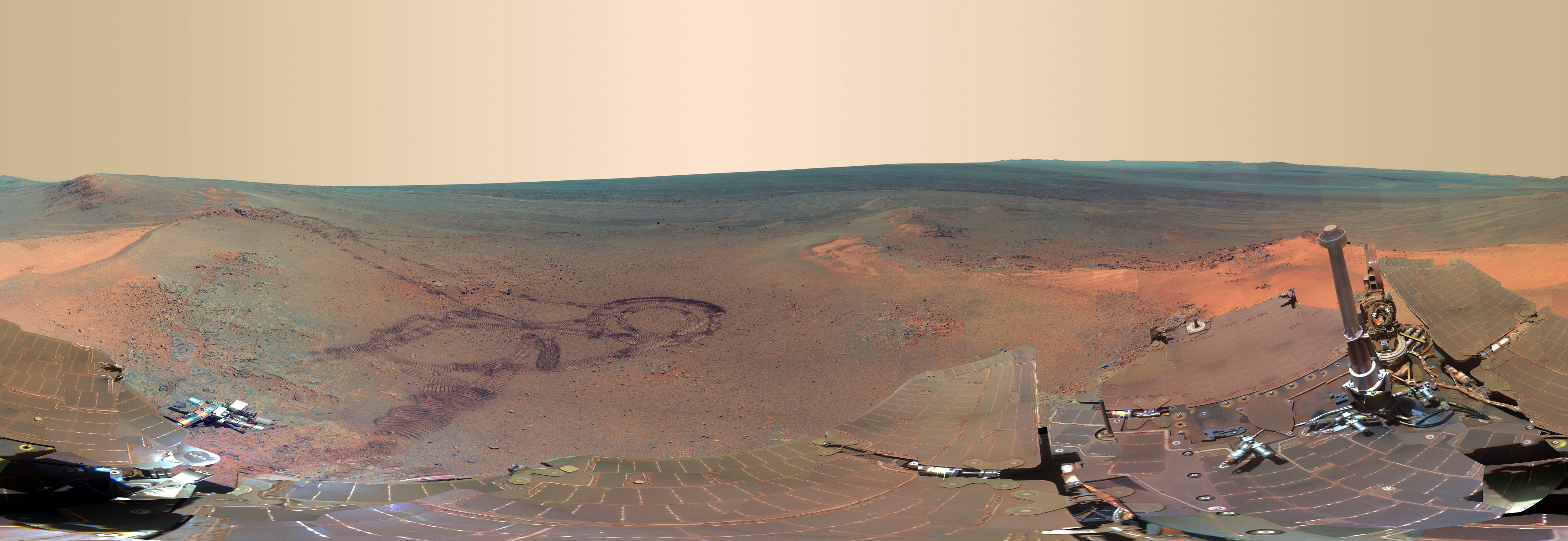 4K, dust, no people, beauty in nature, mountain, land, landscape, mode of transportation, travel destinations, Mars, desert, the Rover, Grilis Haven, Opportunity, HD Wallpaper