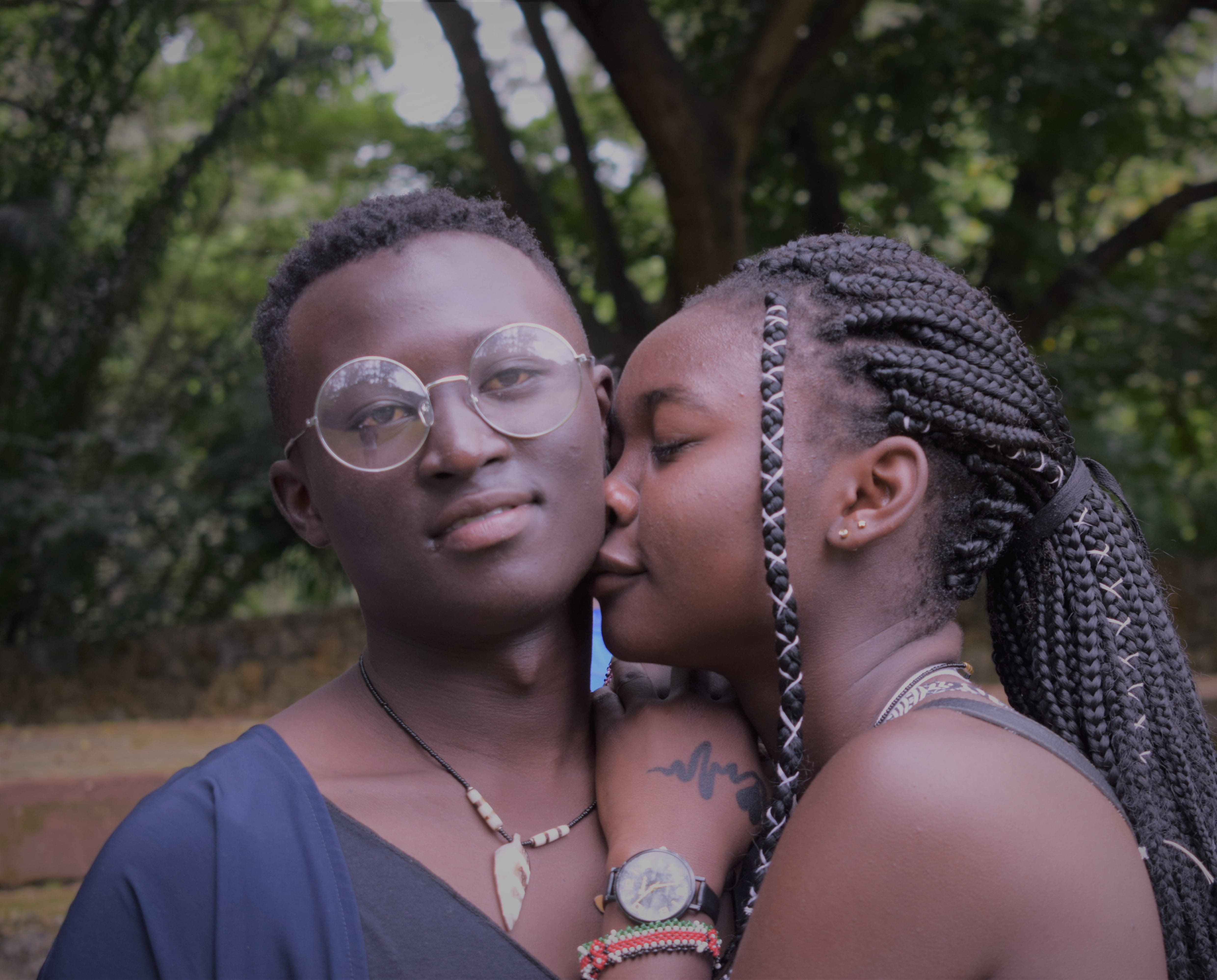 men, plant, kenya, leisure activity, positive emotion, tree, lifestyles, bonding, bamburi, couple - relationship, headshot, focus on foreground, females, HD Wallpaper