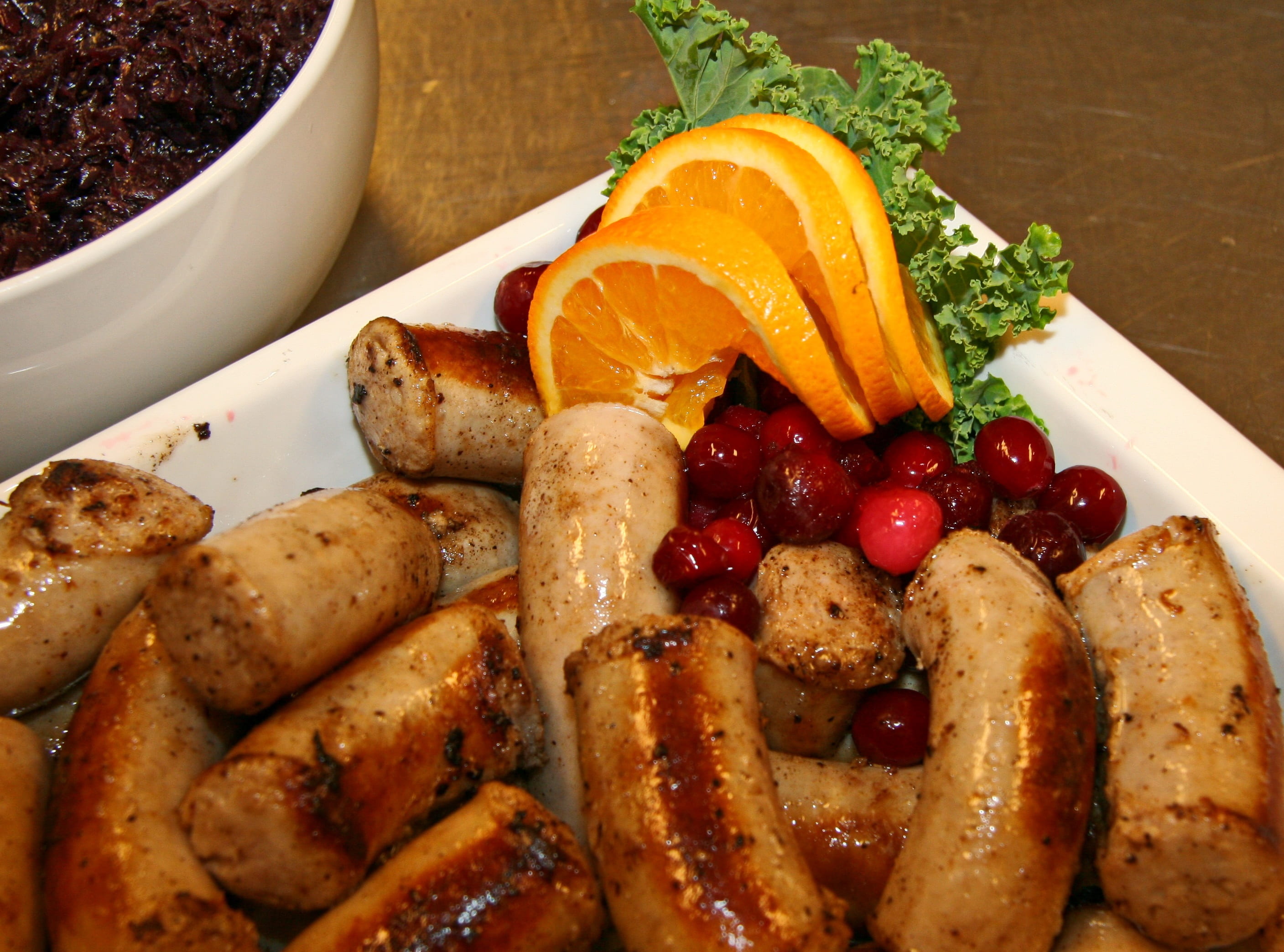 meal, high angle view, vegetable, fried, rowan berries, meat, healthy eating, plate, served, taste, carrot, temptation, appetizing, sausage, snack, crackling, HD Wallpaper