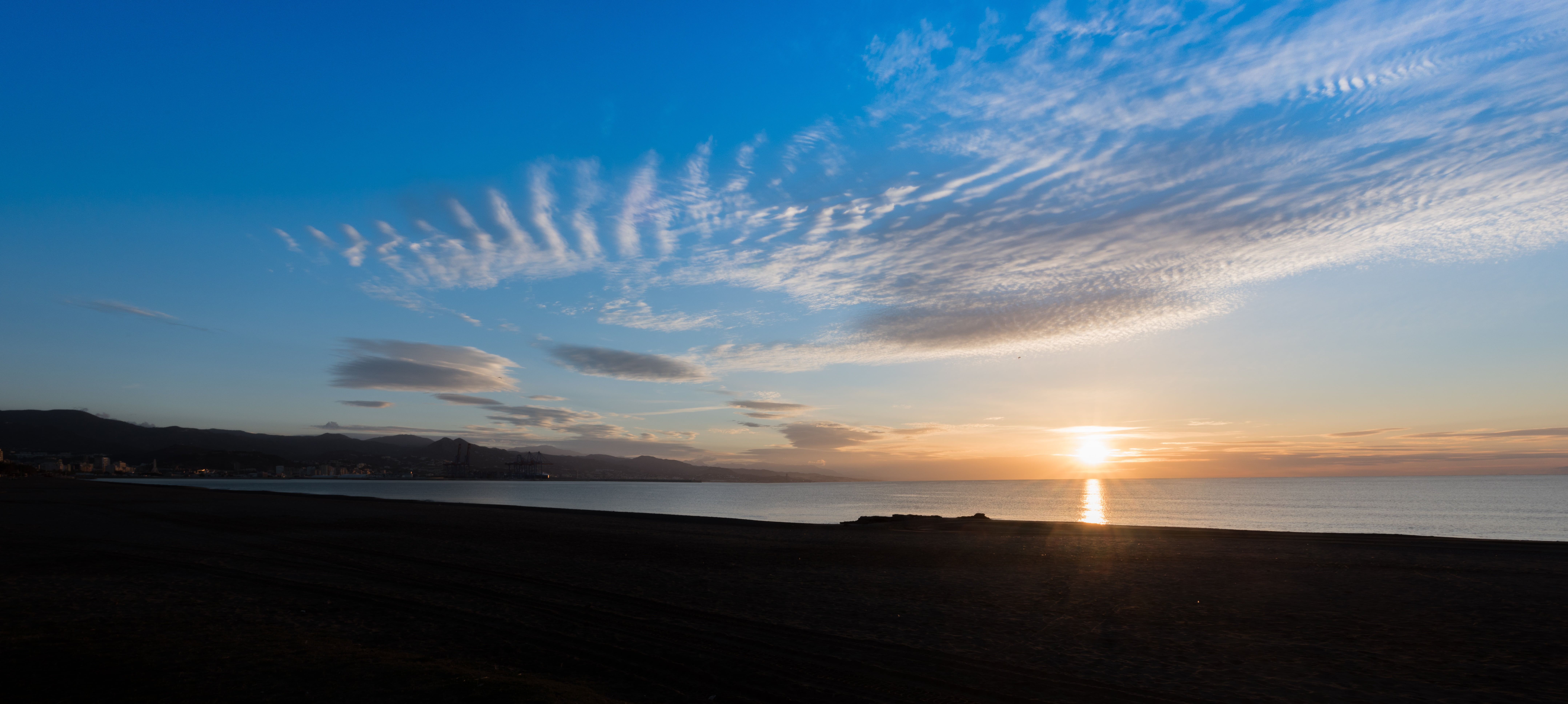water, horizon over water, tranquility, sea, beach, tranquil scene, sunset, sand, outdoors, soledad, horizon, landscape, peaceful, 8K, cloud - sky, beauty in nature, HD Wallpaper