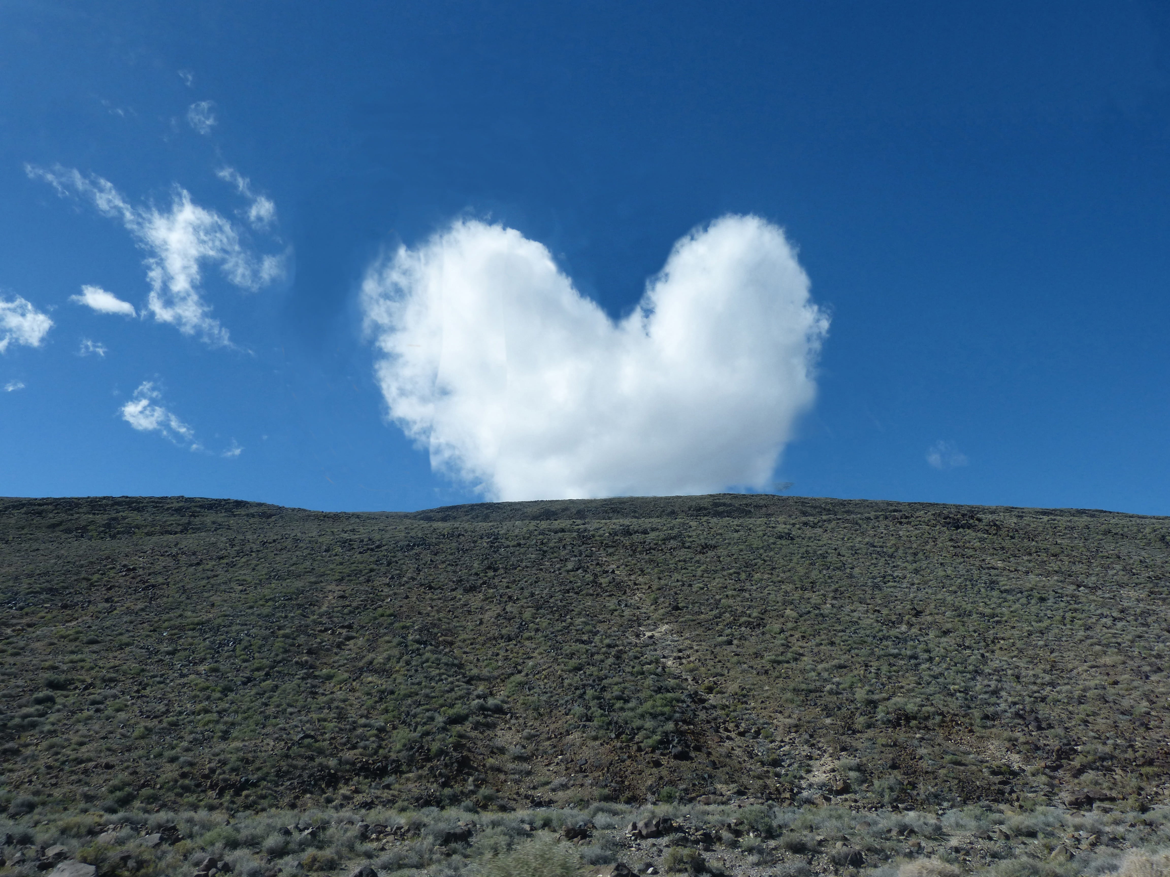hope, plant, remote, desert, landscape, love heart, idyllic, heart, scenics - nature, cloud - sky, blue sky, desert sky, 4K, beauty in nature, nature, HD Wallpaper