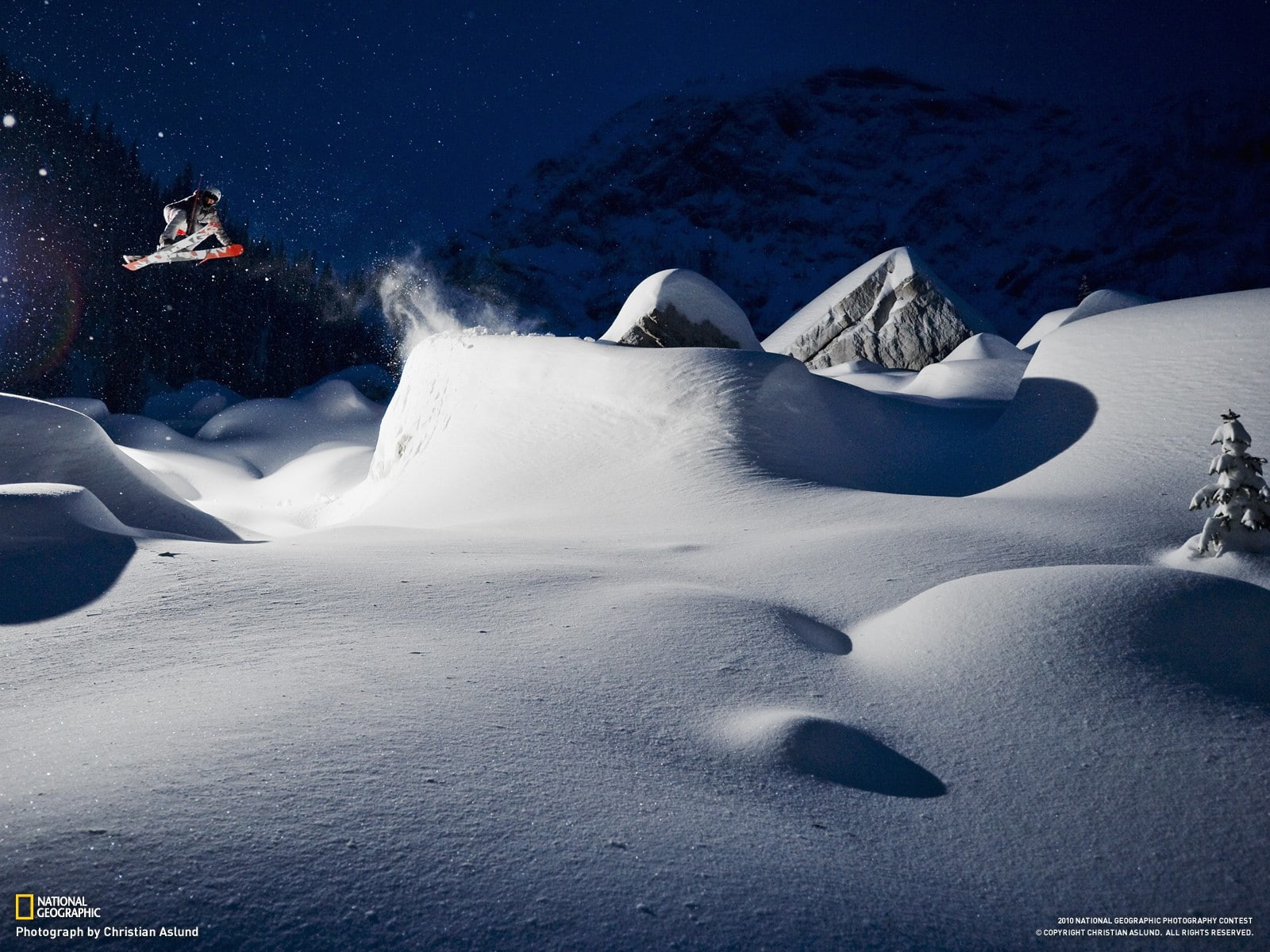 National Geographic, landscape, night, 720P, snow, winter, sport, HD Wallpaper