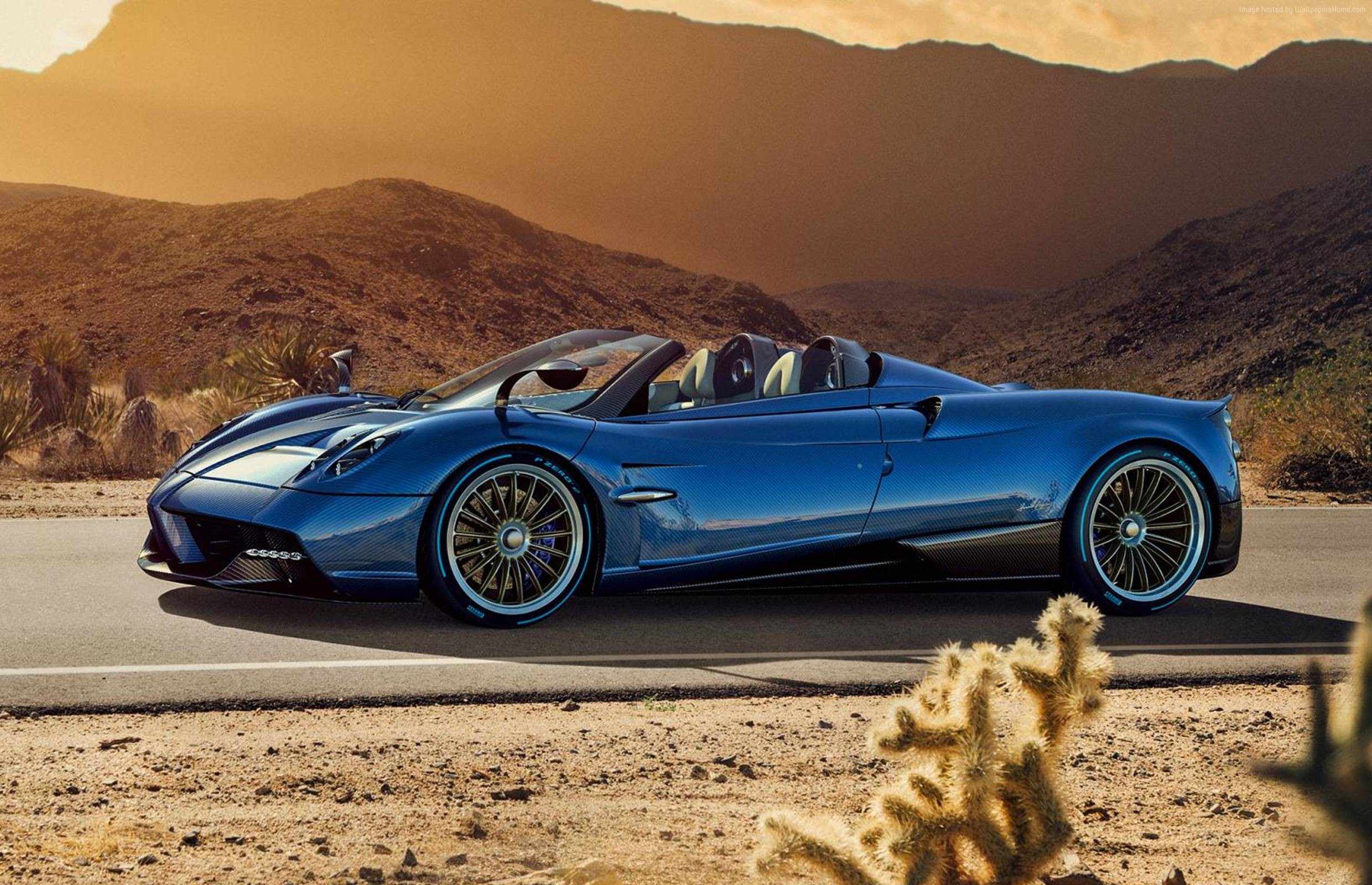 supercar, Pagani Huayra Roadster, Geneva Auto Show 2017, 1080P, HD Wallpaper