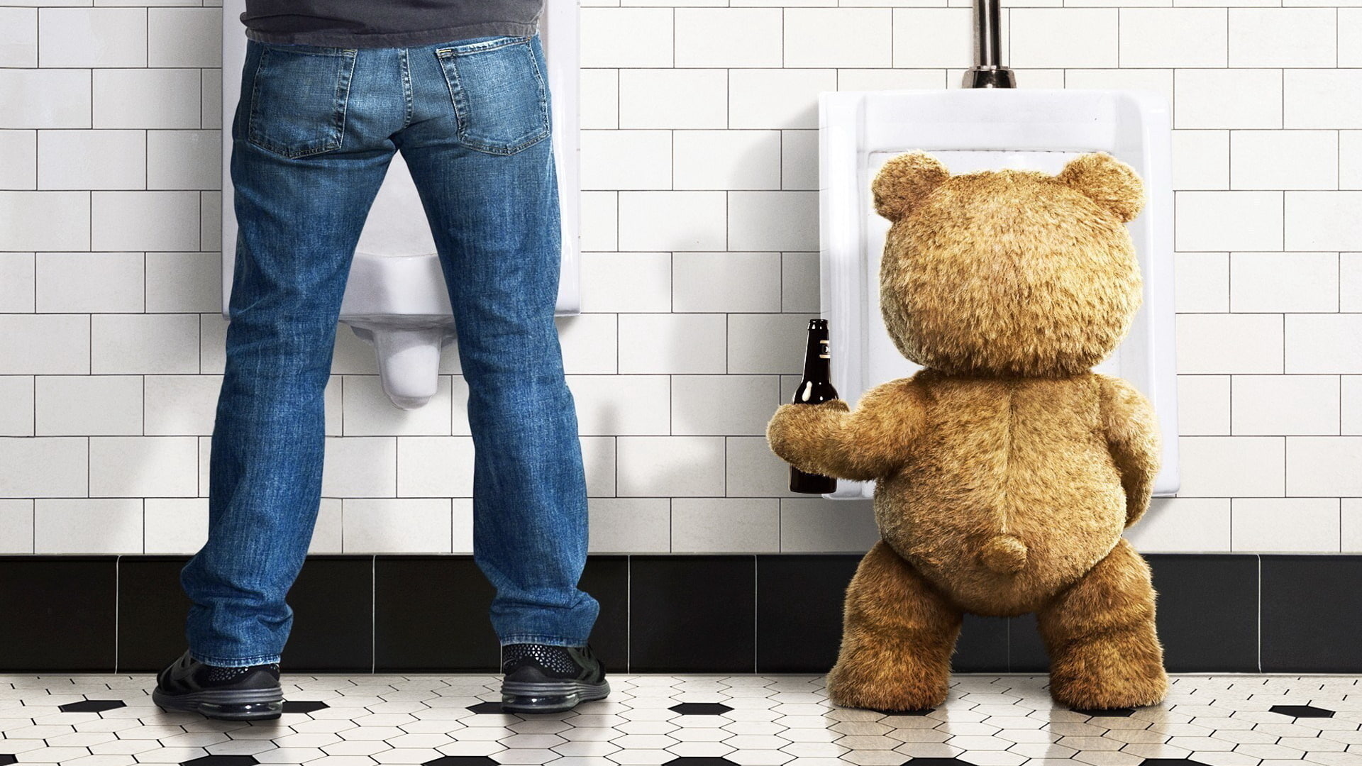 bear, 1080P, ted, teddy, humor, toys, beer, sadic, HD Wallpaper