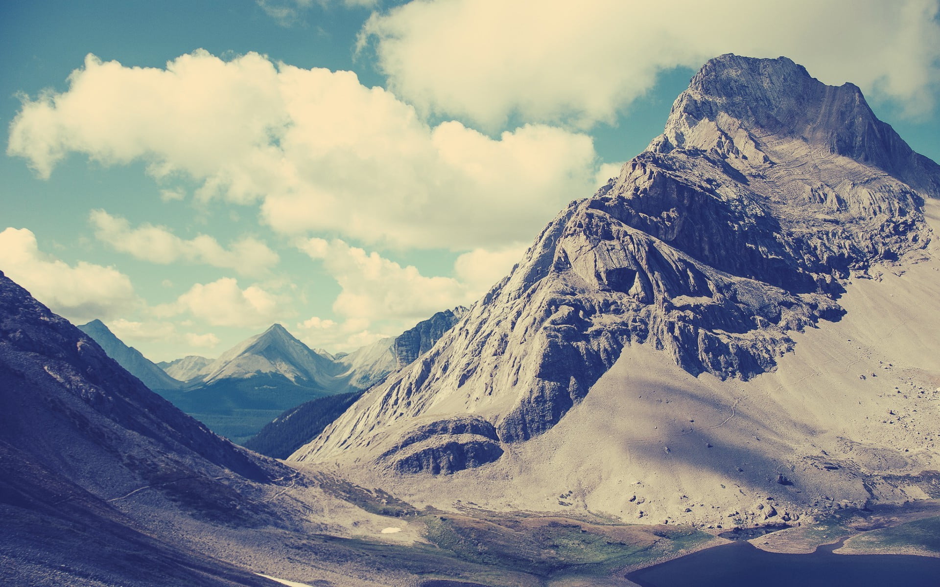 sky, mountains, no people, cloud - sky, snowcapped mountain, day, tranquility, tranquil scene, shadow, snow, filter, sunlight, mountain peak, formation, HD Wallpaper