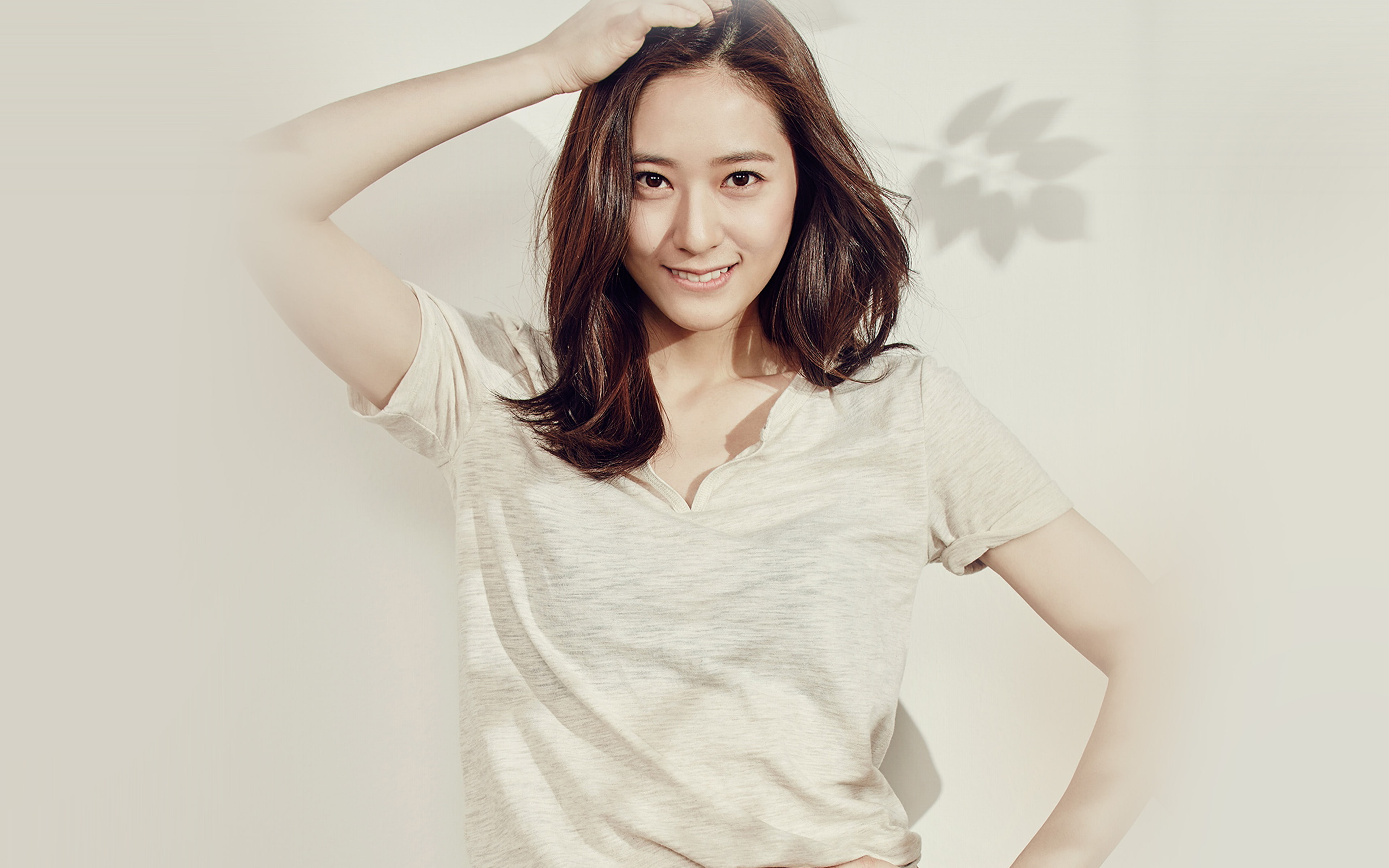girl, victoria, fx, 4K, kpop, beige, HD Wallpaper
