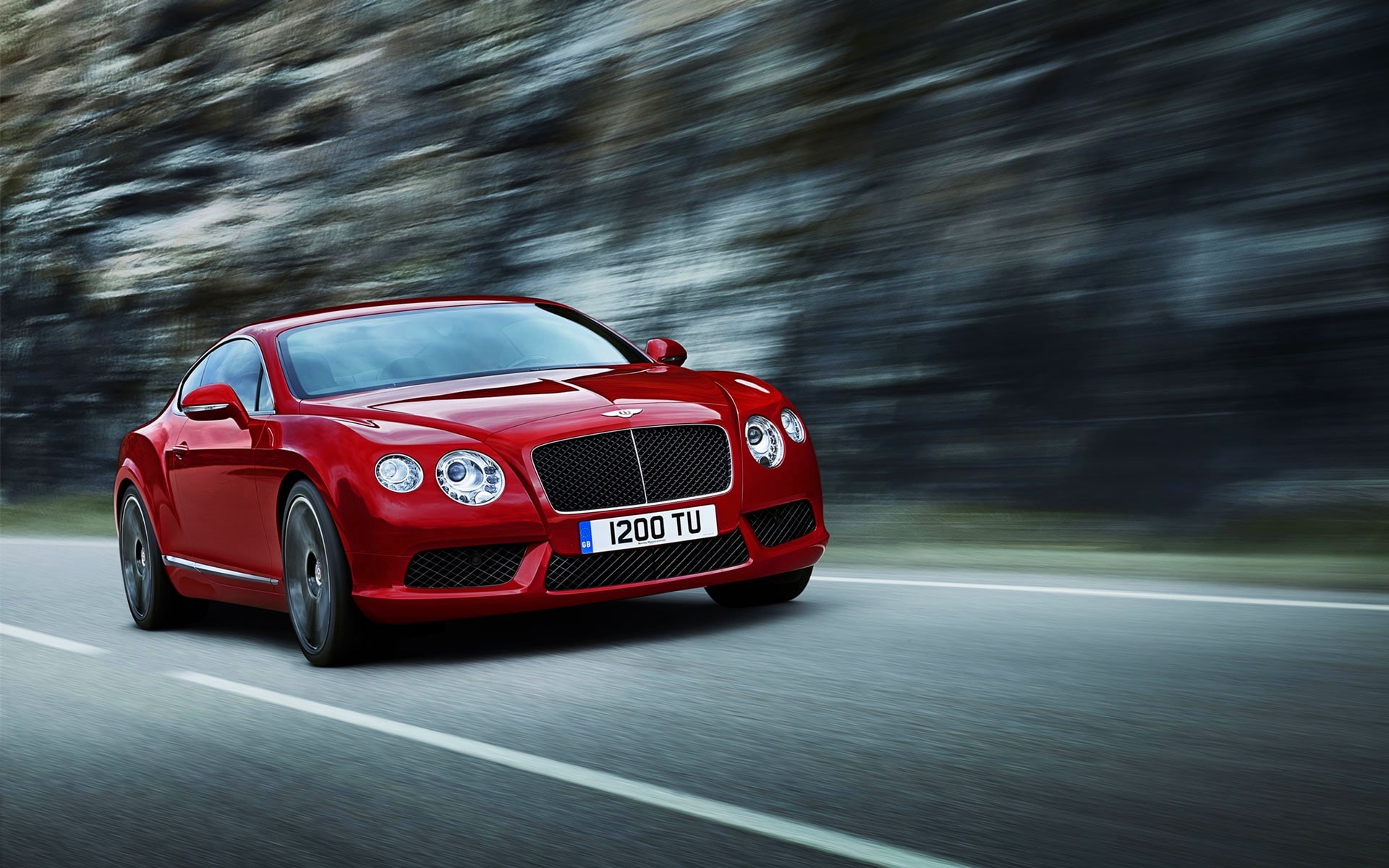 Range, Bentley, 1080P, Red, Lights, Machine, The front, Continental, HD Wallpaper