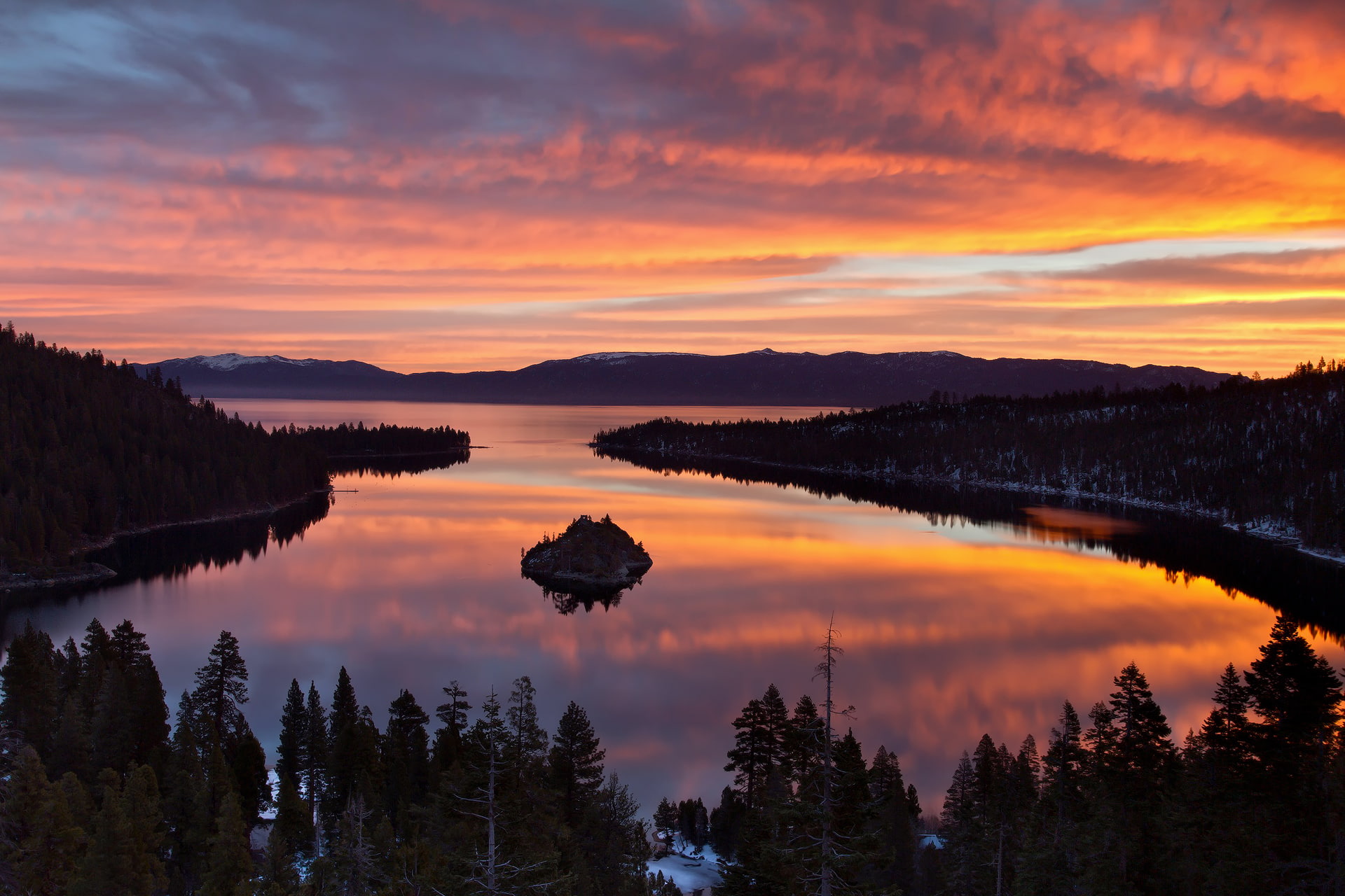 March, morning, mountain hebt Sierra Nevada, USA, Mario Photography, forest, CA, 1080P, spring, Tahoe, lake, HD Wallpaper