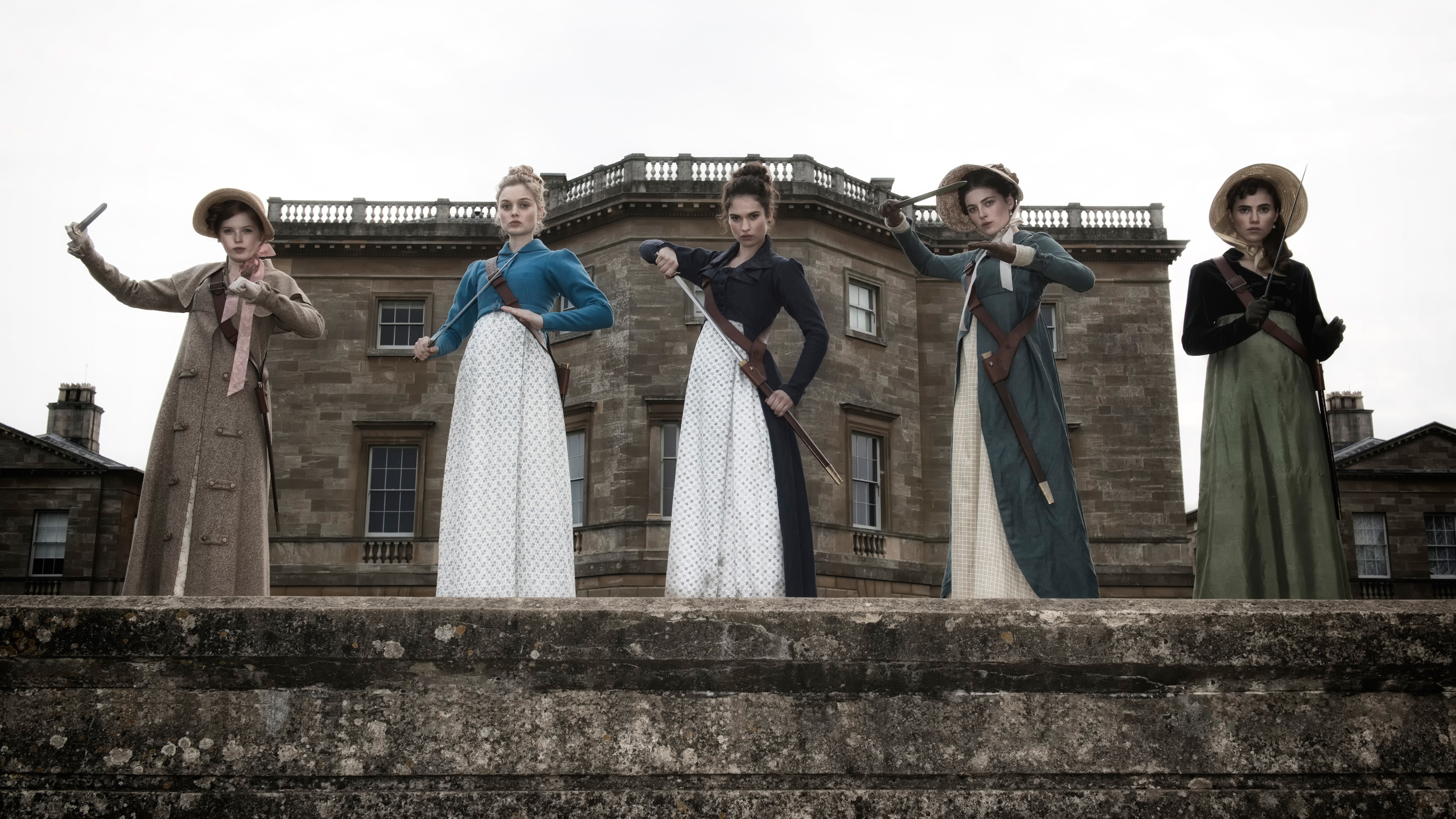 building exterior, human representation, spirituality, built structure, prejudice and zombies, Lena Headey, sky, representation, 5K, Suki Waterhouse, Hermione Corfield, HD Wallpaper