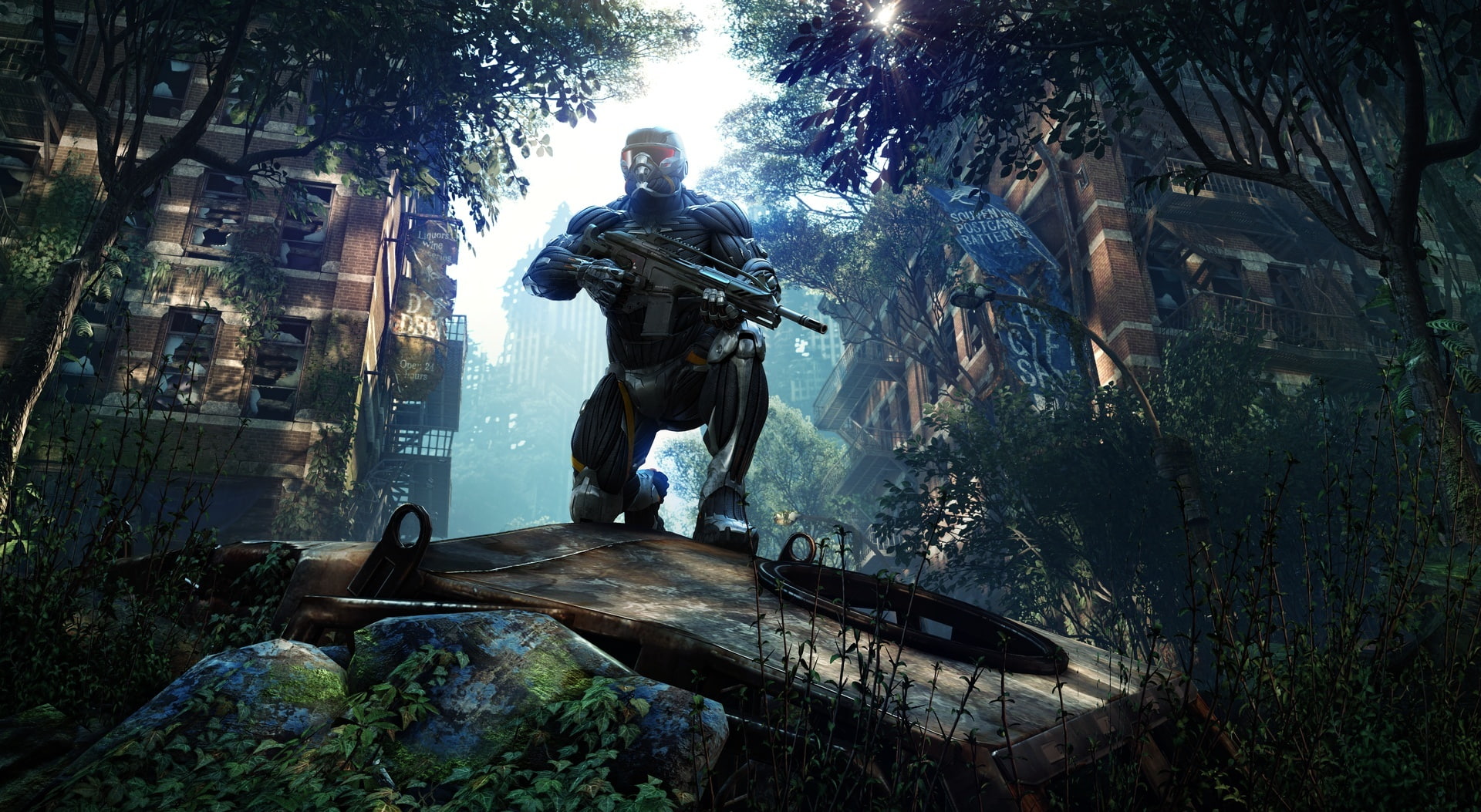 statue, representation, hd, rock - object, sculpture, sunlight, Games, Crysis, rock, nature, real people, plant, human representation, d, government, HD Wallpaper