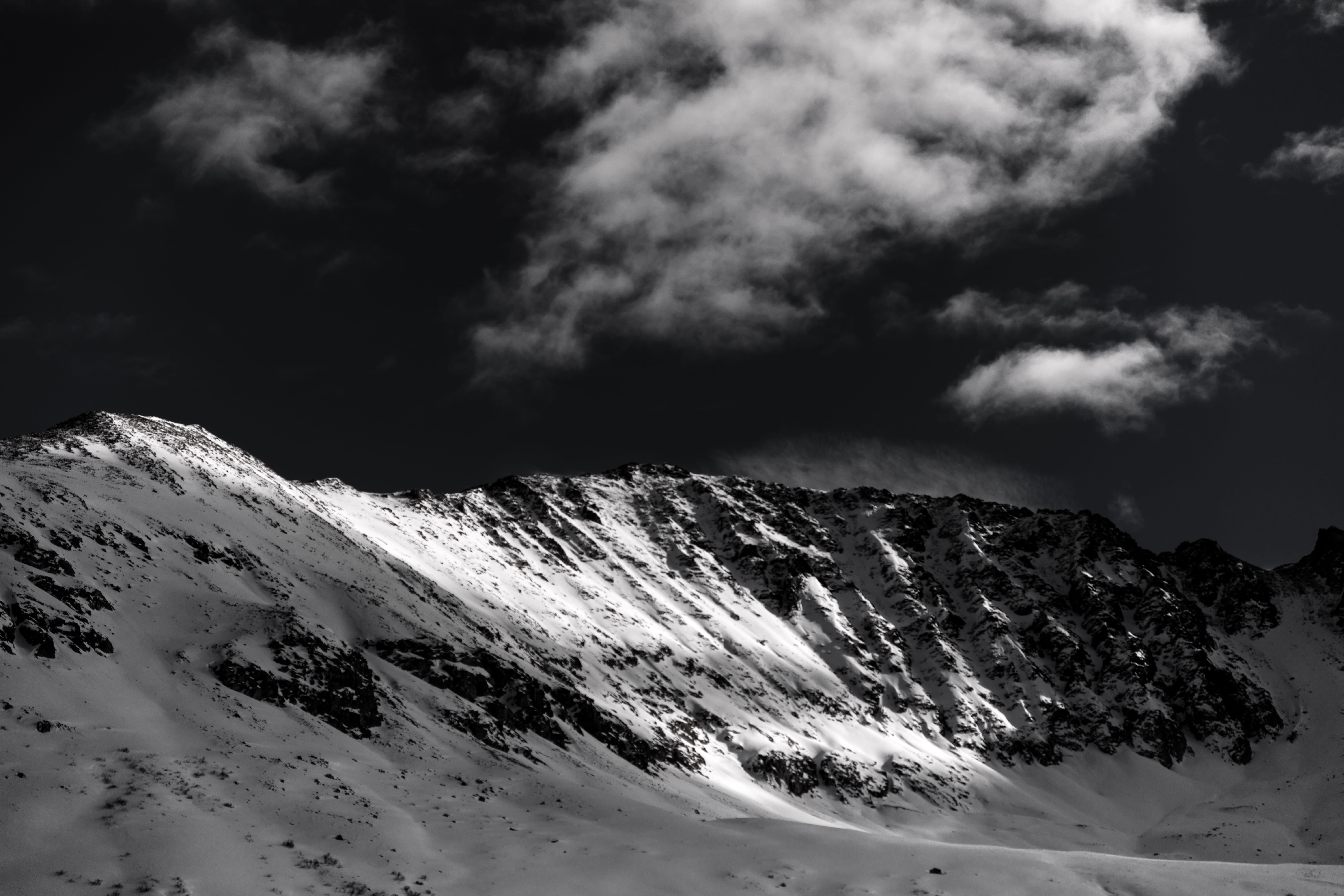 mountain, countryside, day, non-urban scene, grey, snowcapped mountain, sand, ice, shelter, winter, outdoors, landscape, scenics - nature, tranquility, HD Wallpaper