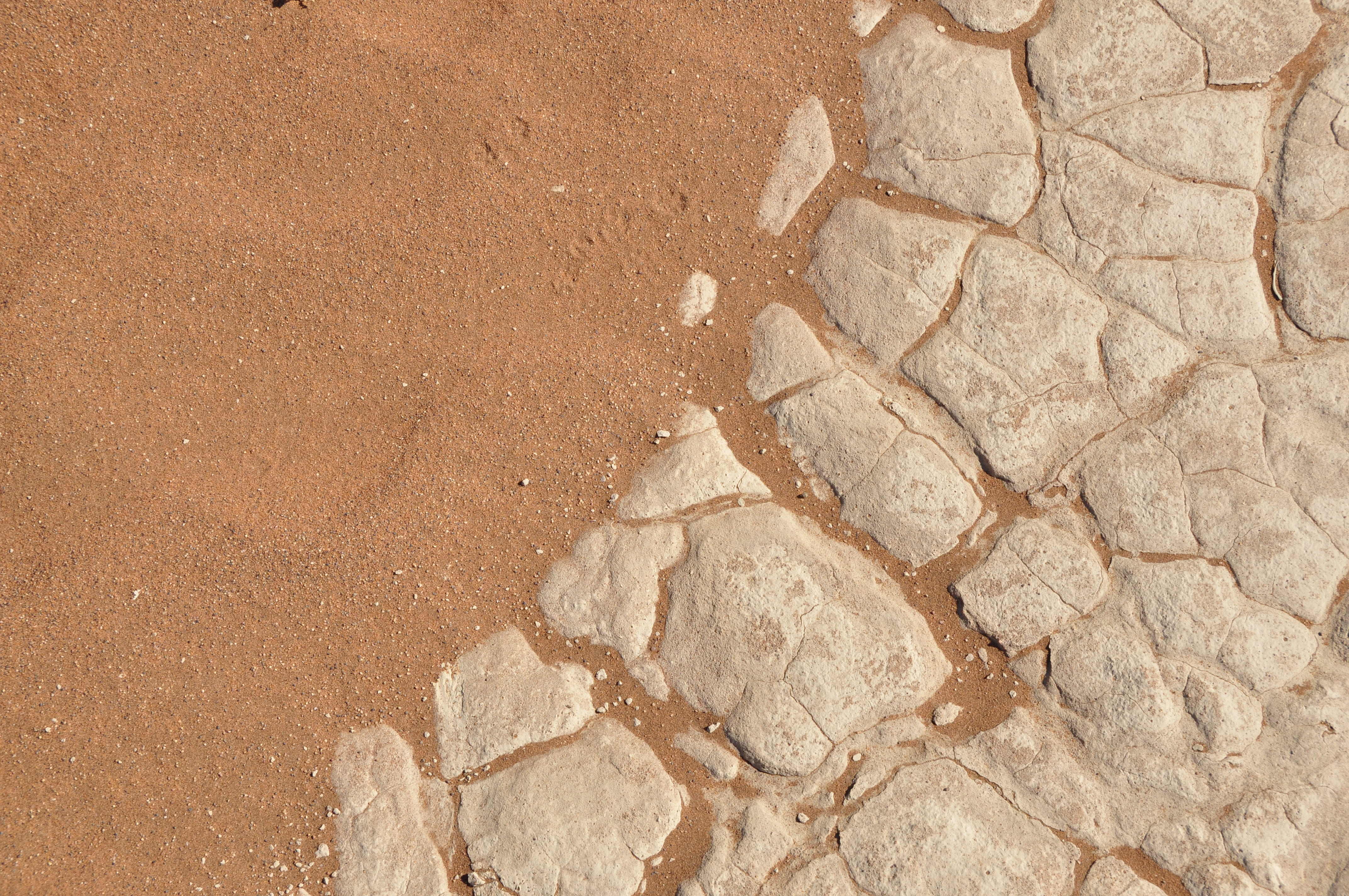 high angle view, nature, sand, pattern, 4K, clay, climate, white, environment, brown, water, shriveled from, sea, beach, arid climate, backgrounds, desert, HD Wallpaper