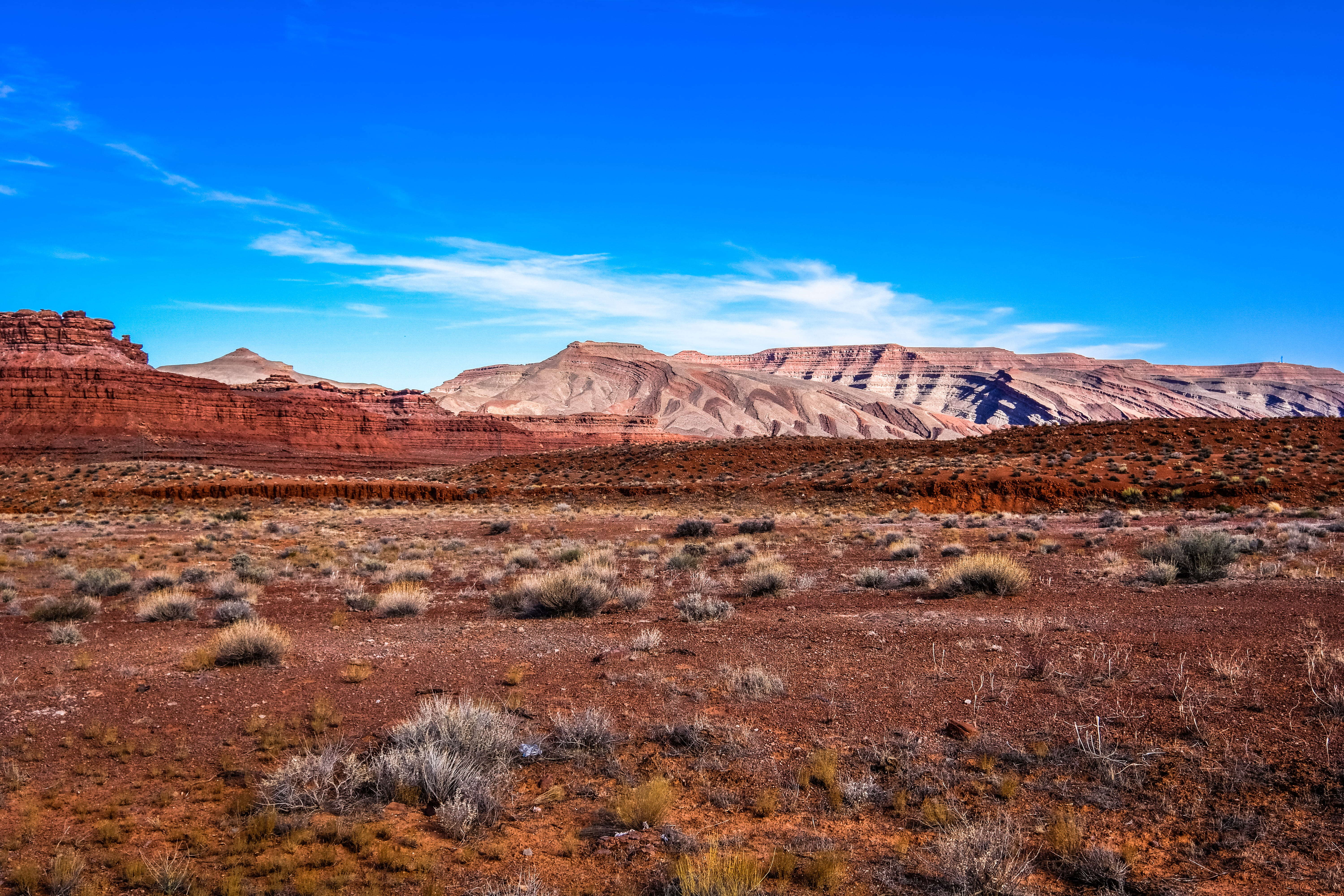 photography, semi-arid, sky, scenics - nature, sunshine, mountain, red sand, geology, vibrant, tranquil scene, remote, sand, mountain range, rock - object, HD Wallpaper