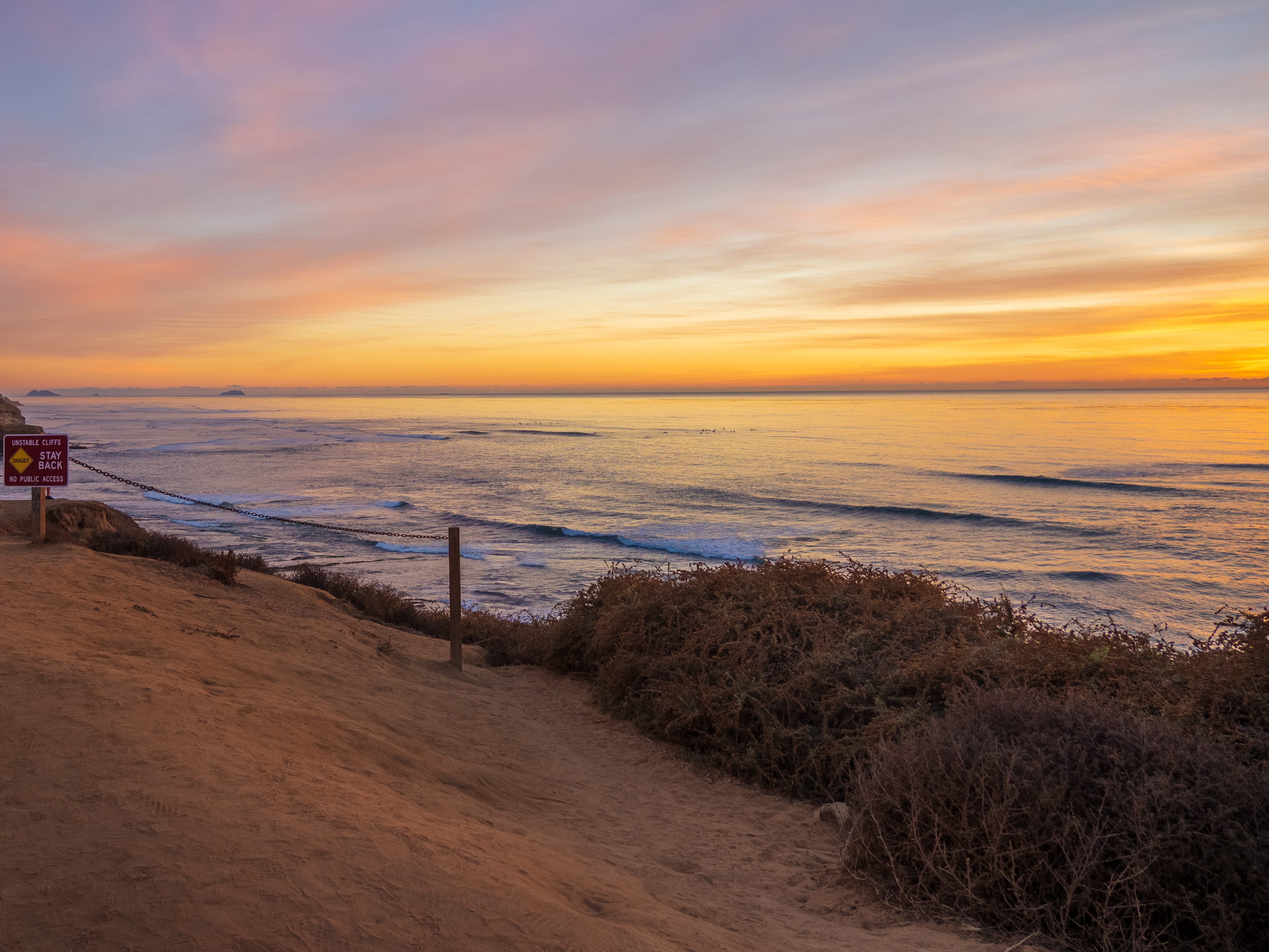 2K, united states, shoreline, nature, beauty in nature, outdoors, dusk, tranquil scene, horizon over water, sea, water, horizon, sky, california, travel destinations, HD Wallpaper