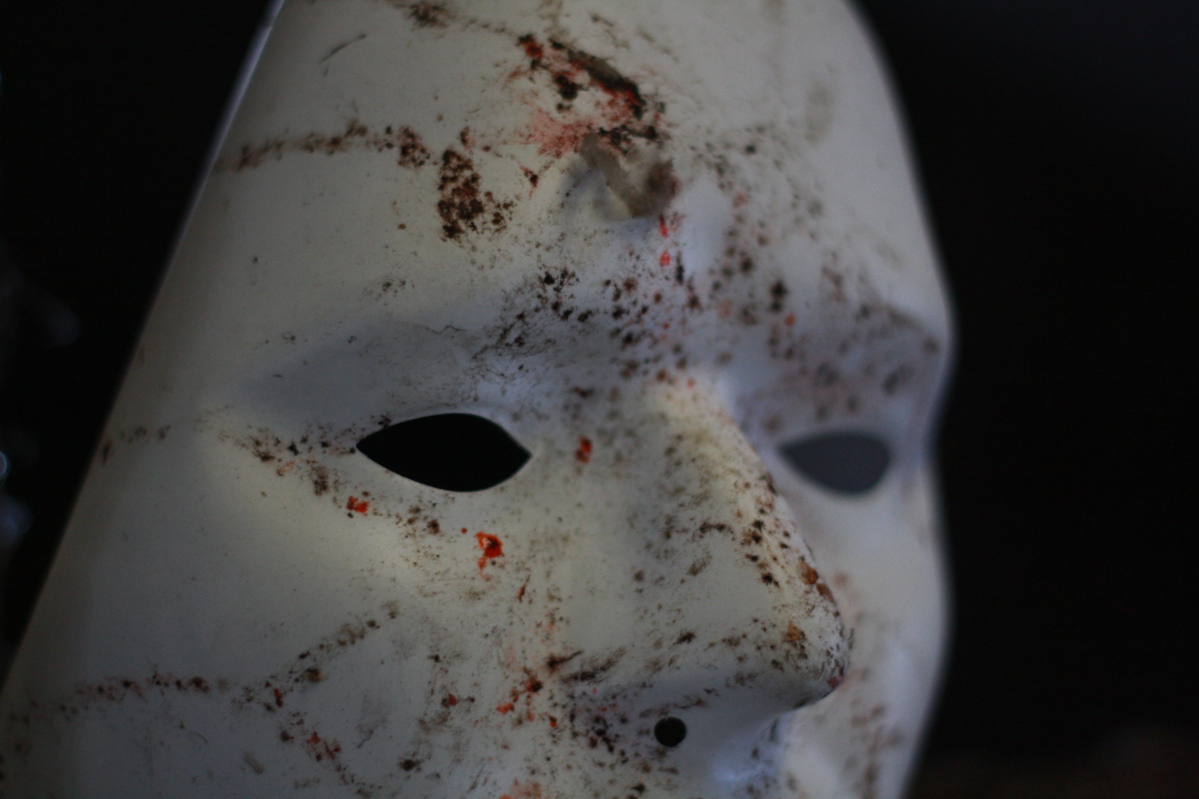 violence, no people, representation, theatre, blood, anthropomorphic, white color, close-up, mystery, animal eye, spooky, human representation, aggression, HD Wallpaper
