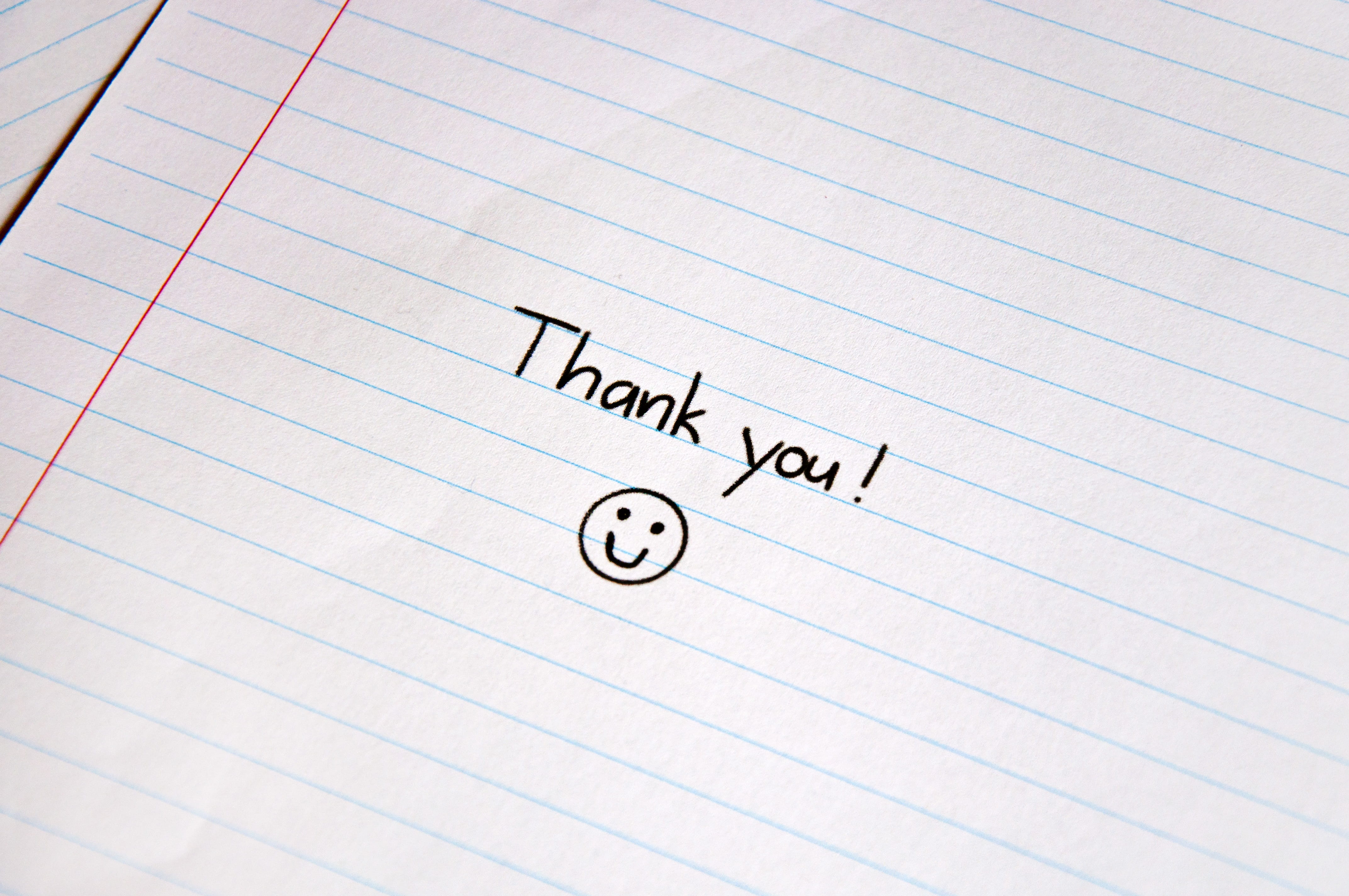 4K, book, high angle view, copy space, blank, block, thank you, writing paper, page, paper, geometric shape, document, greeting card, smiley, close-up, HD Wallpaper