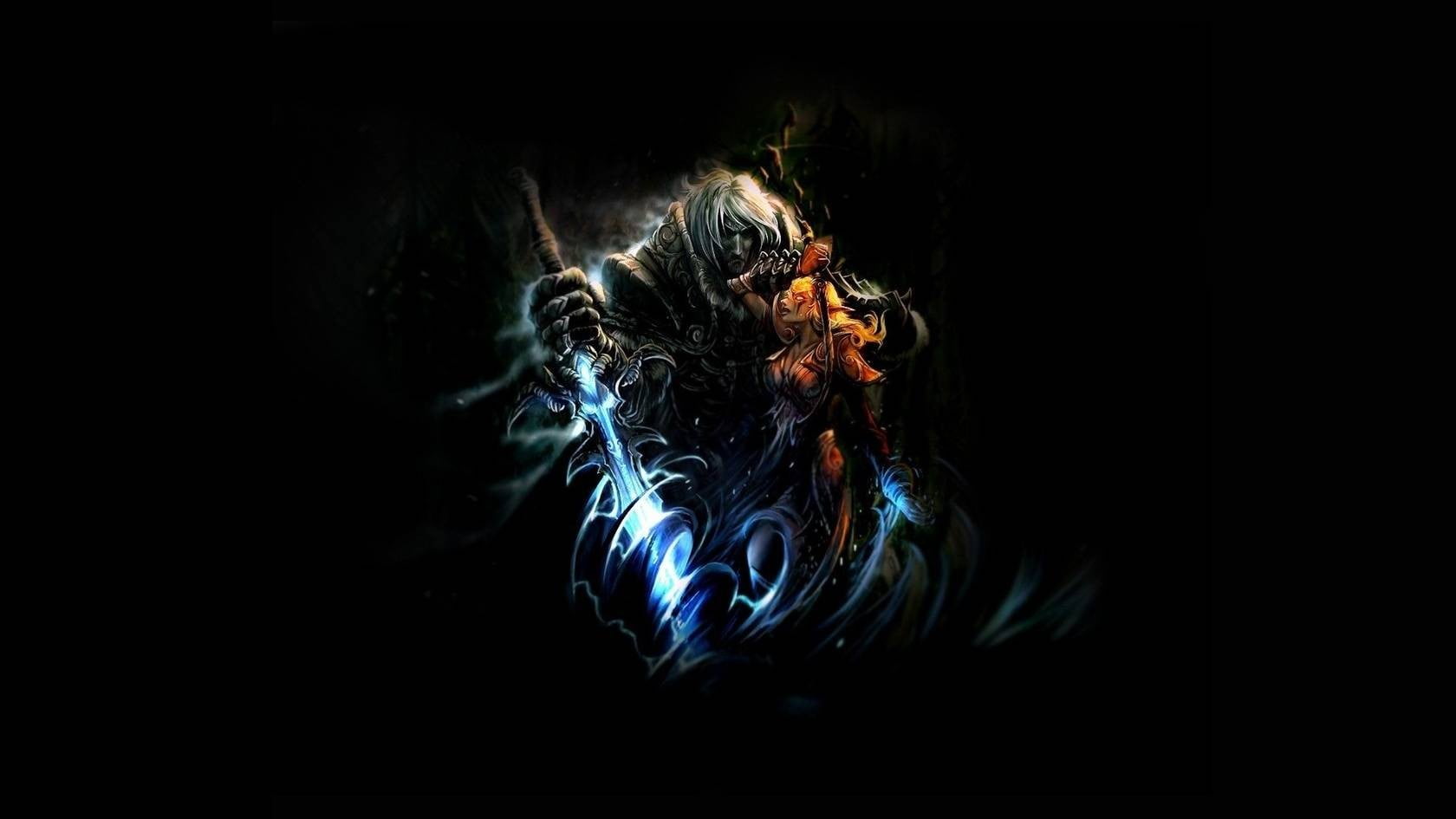 hair, human hair, illuminated, illustration, 720P, body part, fantasy art, people, sword, World of Warcraft, studio shot, abstract, armor, pattern, character, HD Wallpaper