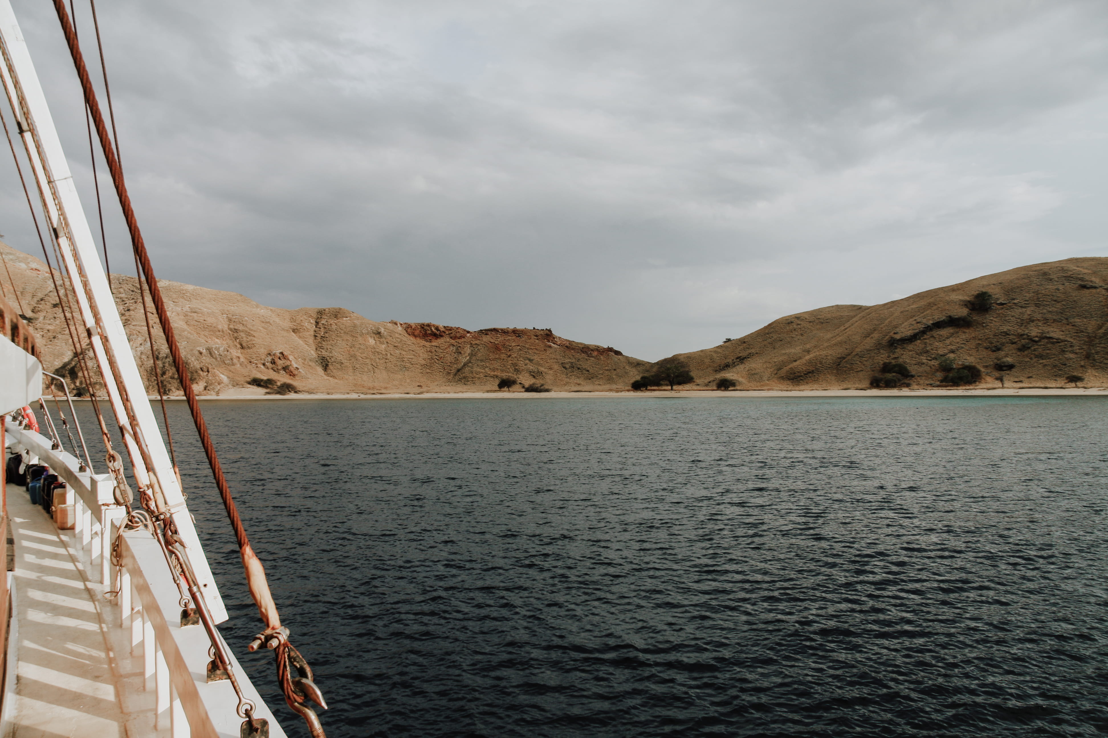 adventure, tranquility, sky, non-urban scene, tranquil scene, barge, boat, leisure activities, travel, vehicle, day, ocean, nature, mountain, slope, sailboat, HD Wallpaper