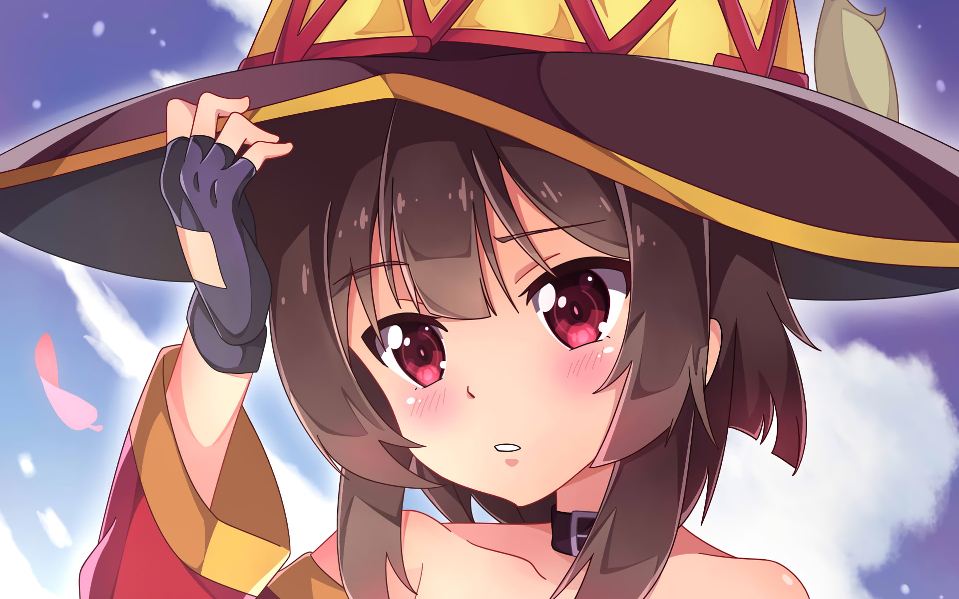 outdoors, witch hat, one person, arts culture and entertainment, close-up, konosuba, kono subarashii sekai ni shukufuku wo, fashion, 1080P, nature, lifestyles, HD Wallpaper