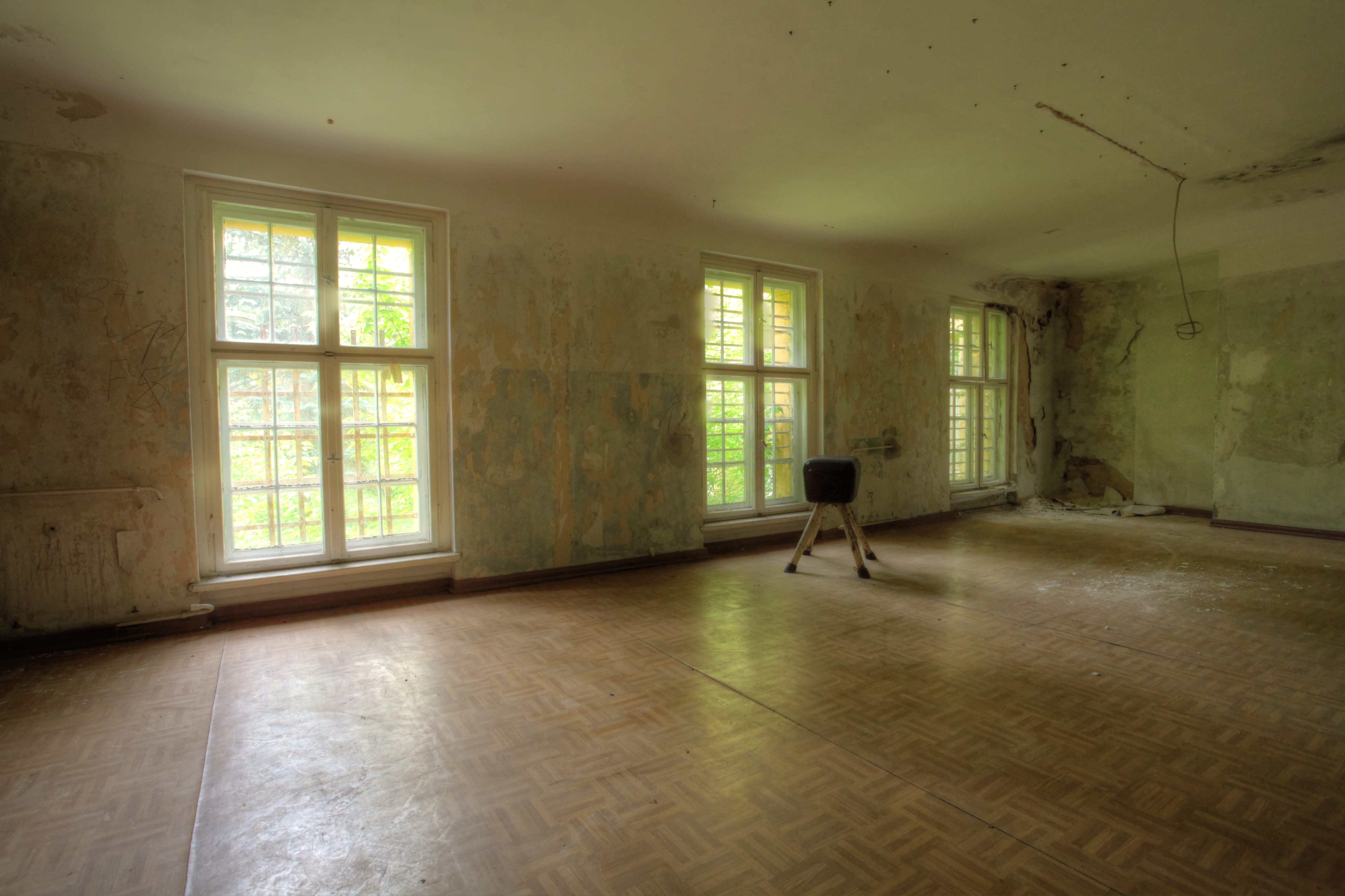 hardwood floor, adult, 5K, ruin, built structure, building, architecture, apartment, abandoned places, places, window, wild, lung healing institution, HD Wallpaper