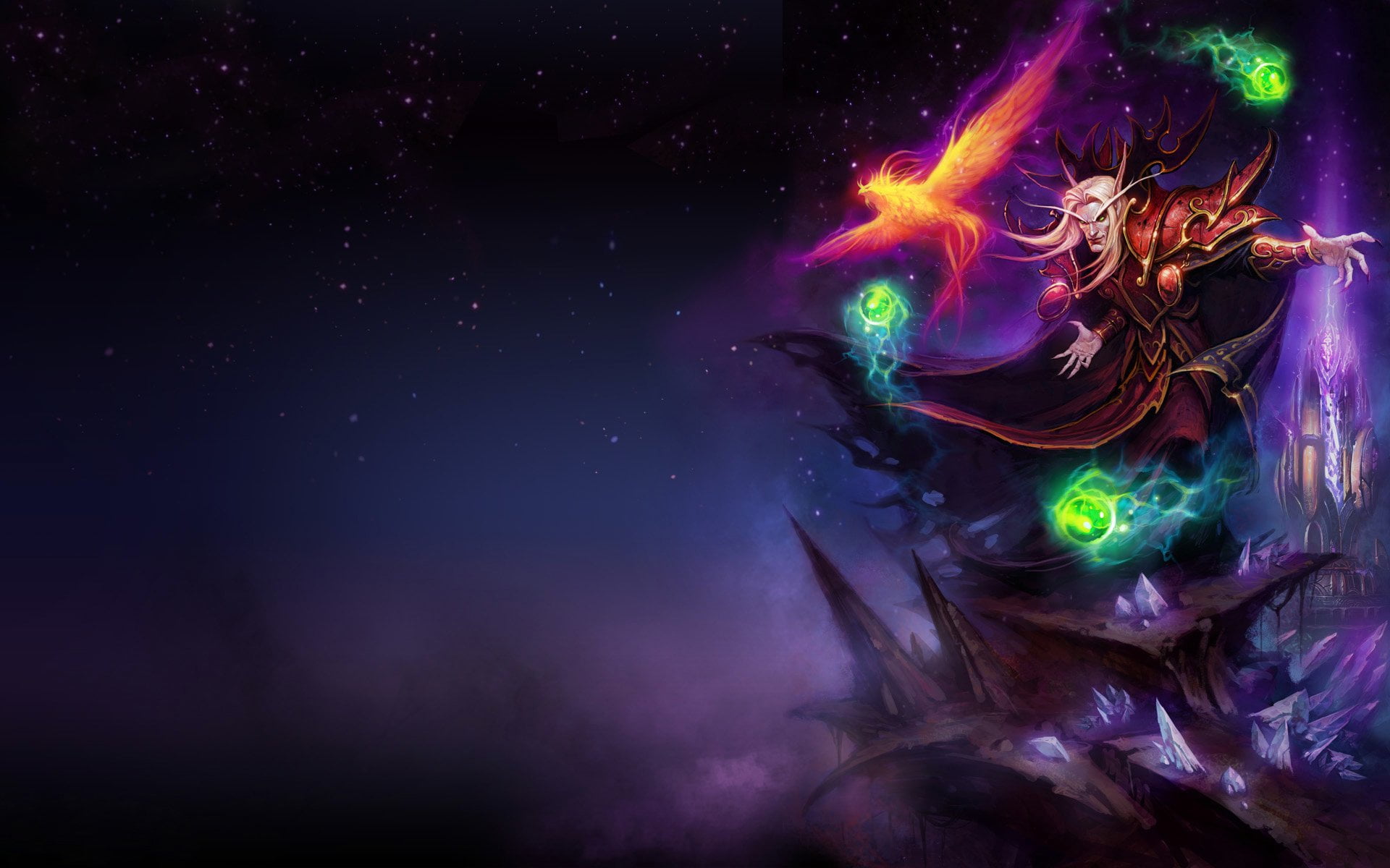 nature, Warcraft, multi colored, black background, illuminated, smoke - physical structure, motion, brown, dark, purple, water, fantasy, night, HD Wallpaper