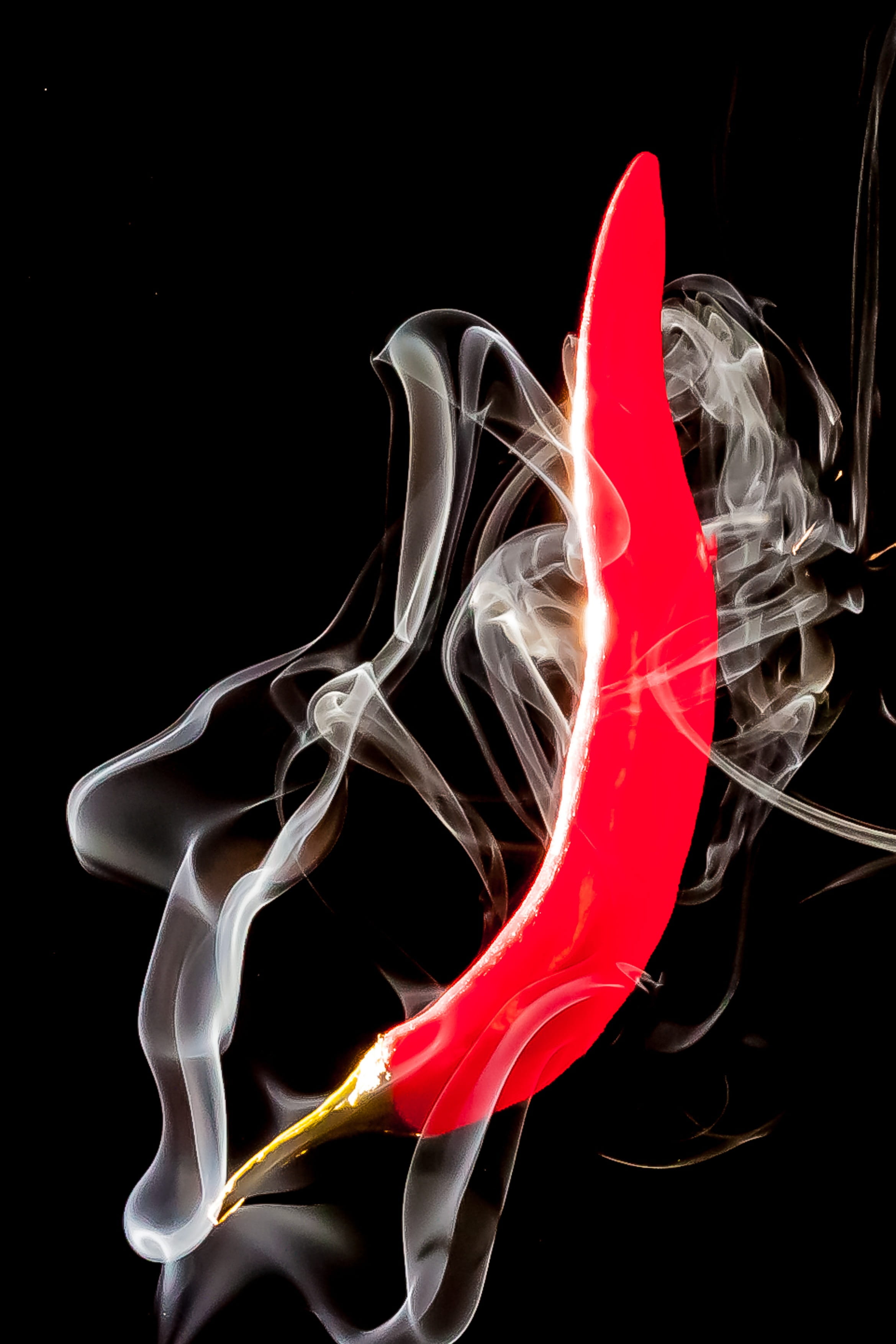 complexity, natural pattern, red, multi colored, abstract, close-up, studio shot, smoke - Physical Structure, changing form, flame, black Background, swirl, Phone HD Wallpaper