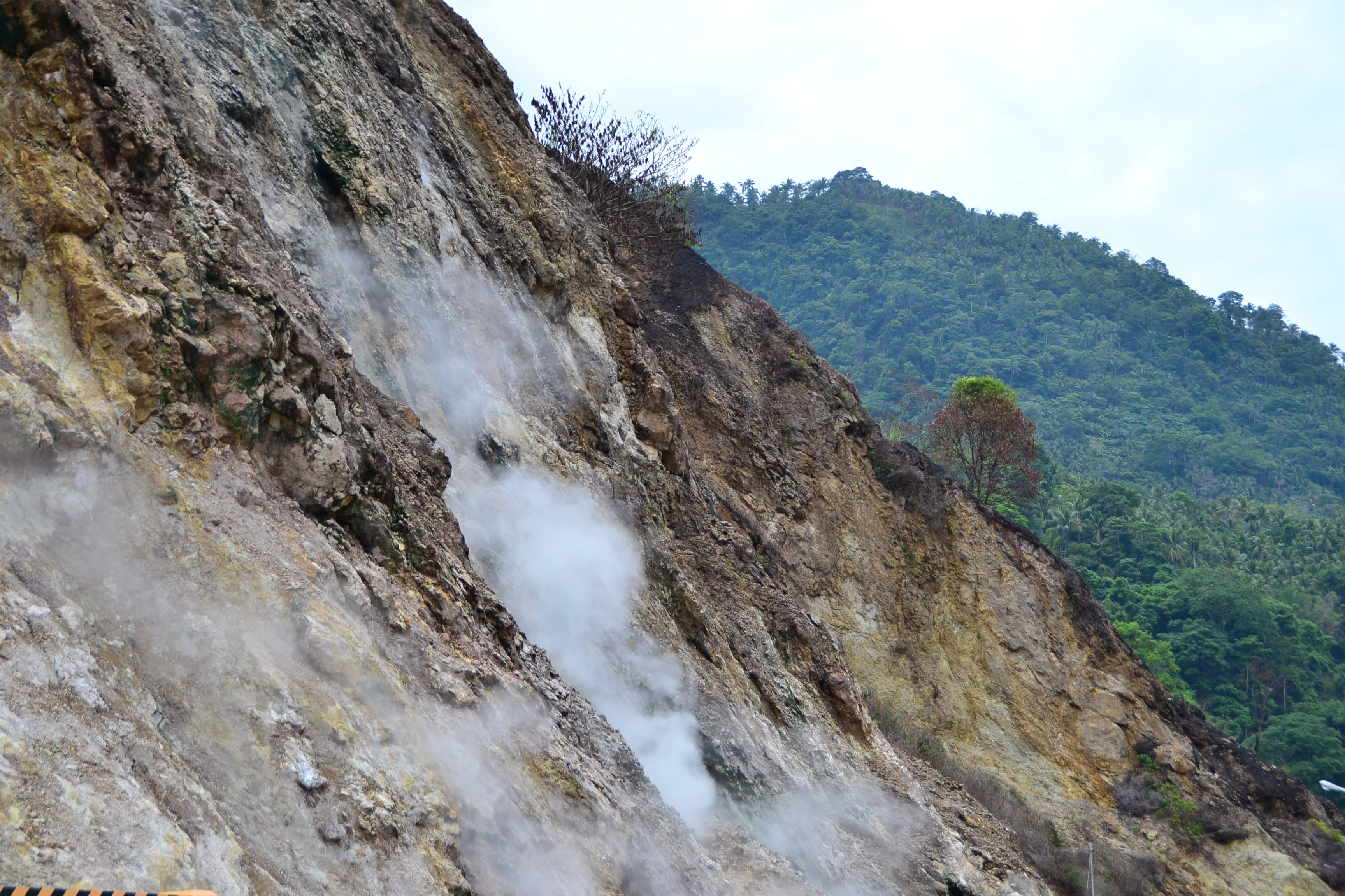 mineral, geology, solid, tree, tranquil scene, sulphur, mountain, volcanic, outdoors, sulfuric, rocks, 2K, plant, sky, tranquility, day, non-urban scene, HD Wallpaper