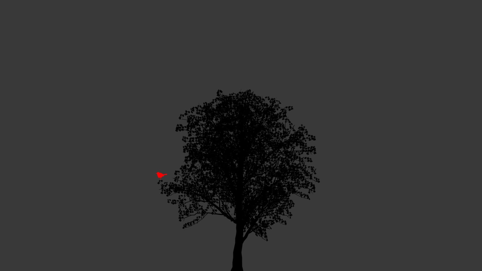 trees, nature, single tree, tranquil scene, no people, scenics - nature, silhouette, beauty in nature, artwork, growth, outdoors, sky, low angle view, minimalism, HD Wallpaper