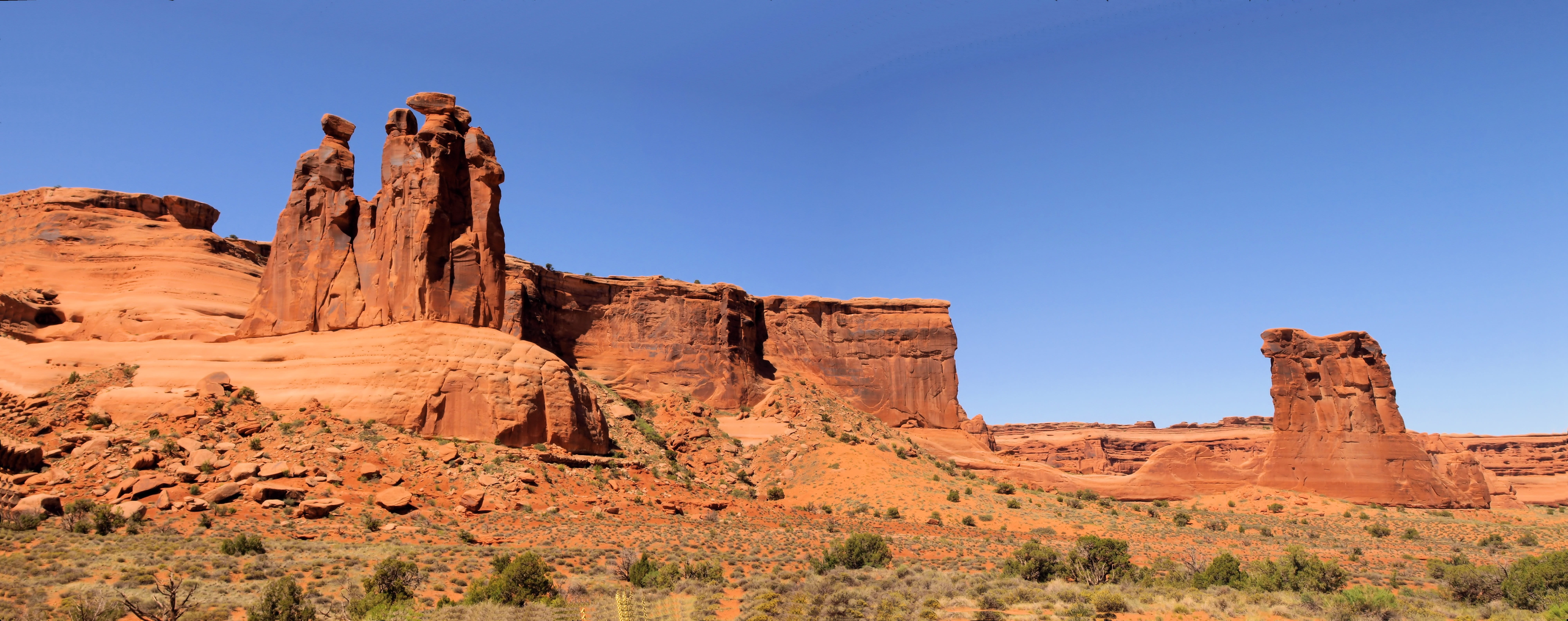 eroded, usa, utah, solid, clear sky, nature, semi-arid, travel, sky, environment, beauty in nature, mountains, scenics - nature, geology, arid climate, HD Wallpaper