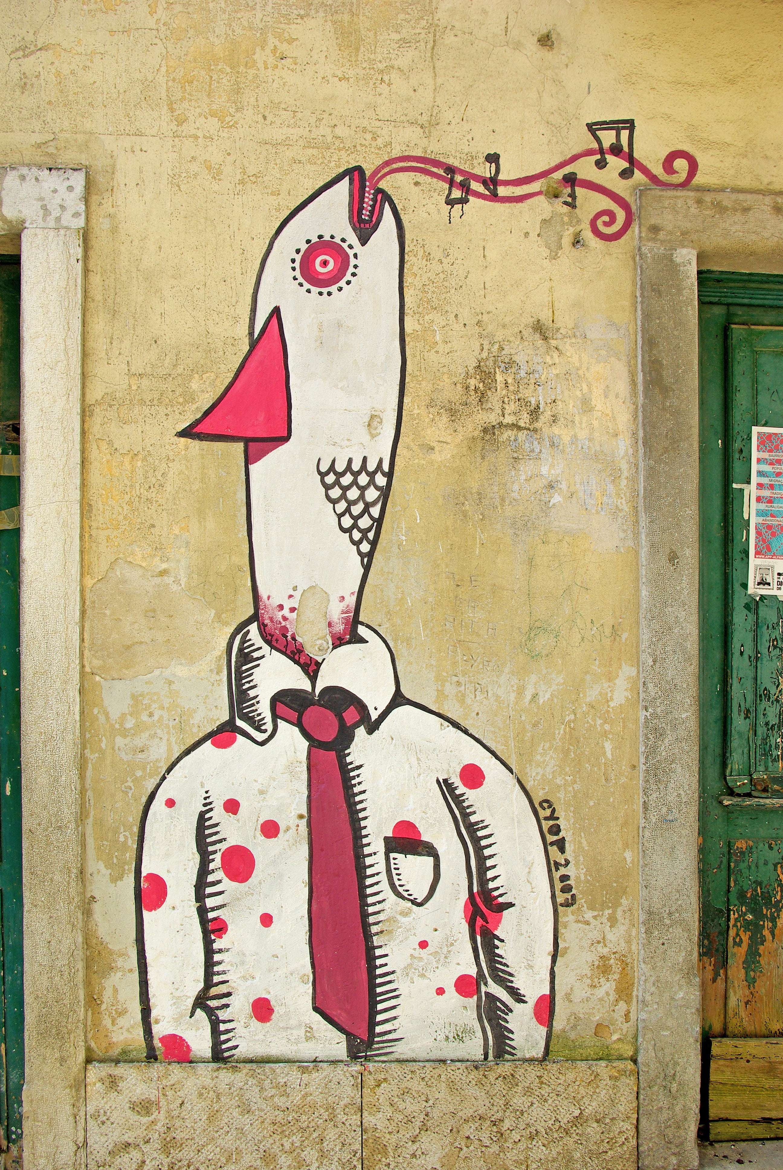 graffiti, lisboa, creativity, alfama, architecture, old, 4K, portugal, outdoors, multi colored, wood - material, lisbon, representation, close-up, day, Phone HD Wallpaper
