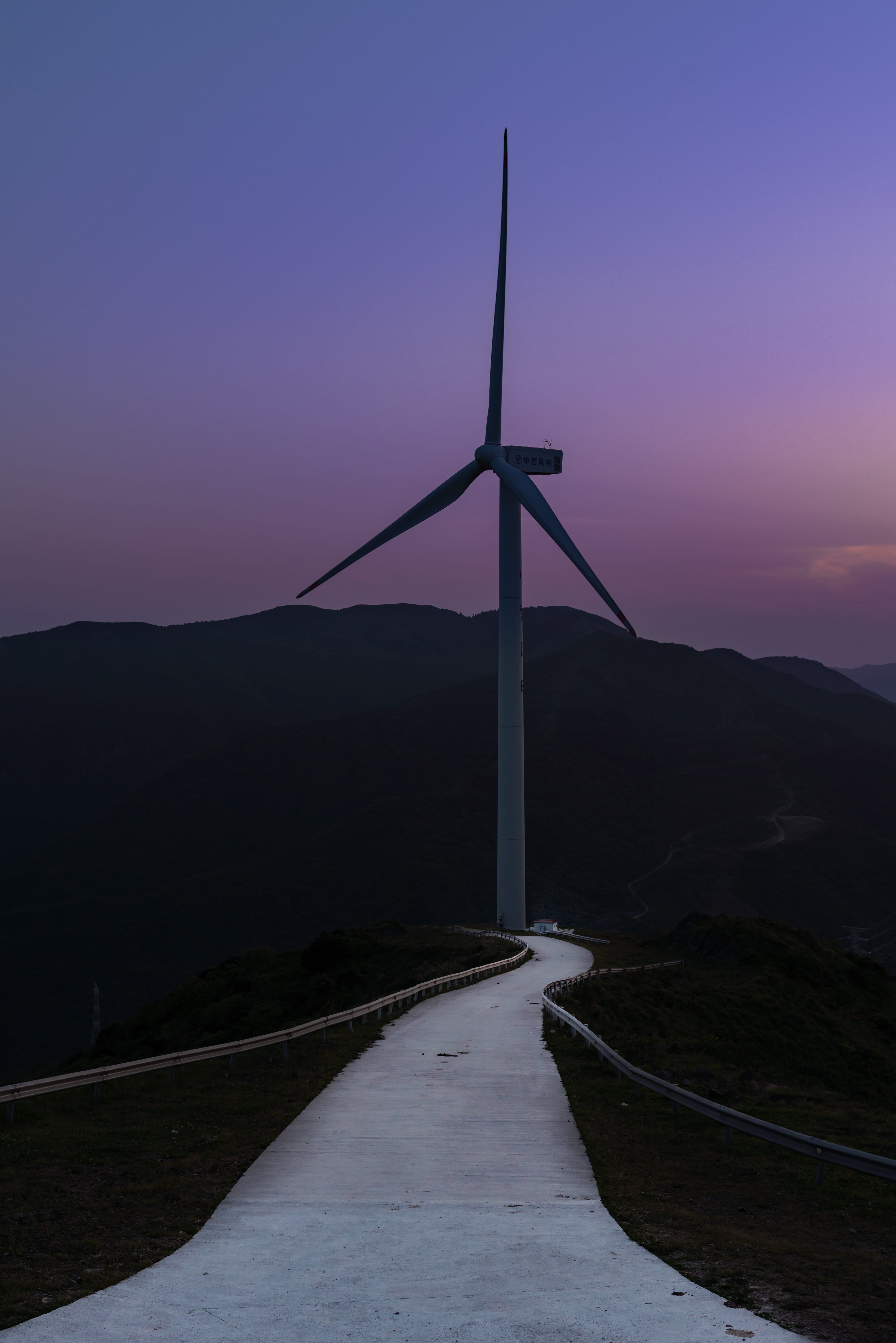engine, wind power, renewable energy, mountain, path, fuel and power generation, light, weather, nature, outdoors, bunker, turbine, 8K, building, the way forward, Phone HD Wallpaper