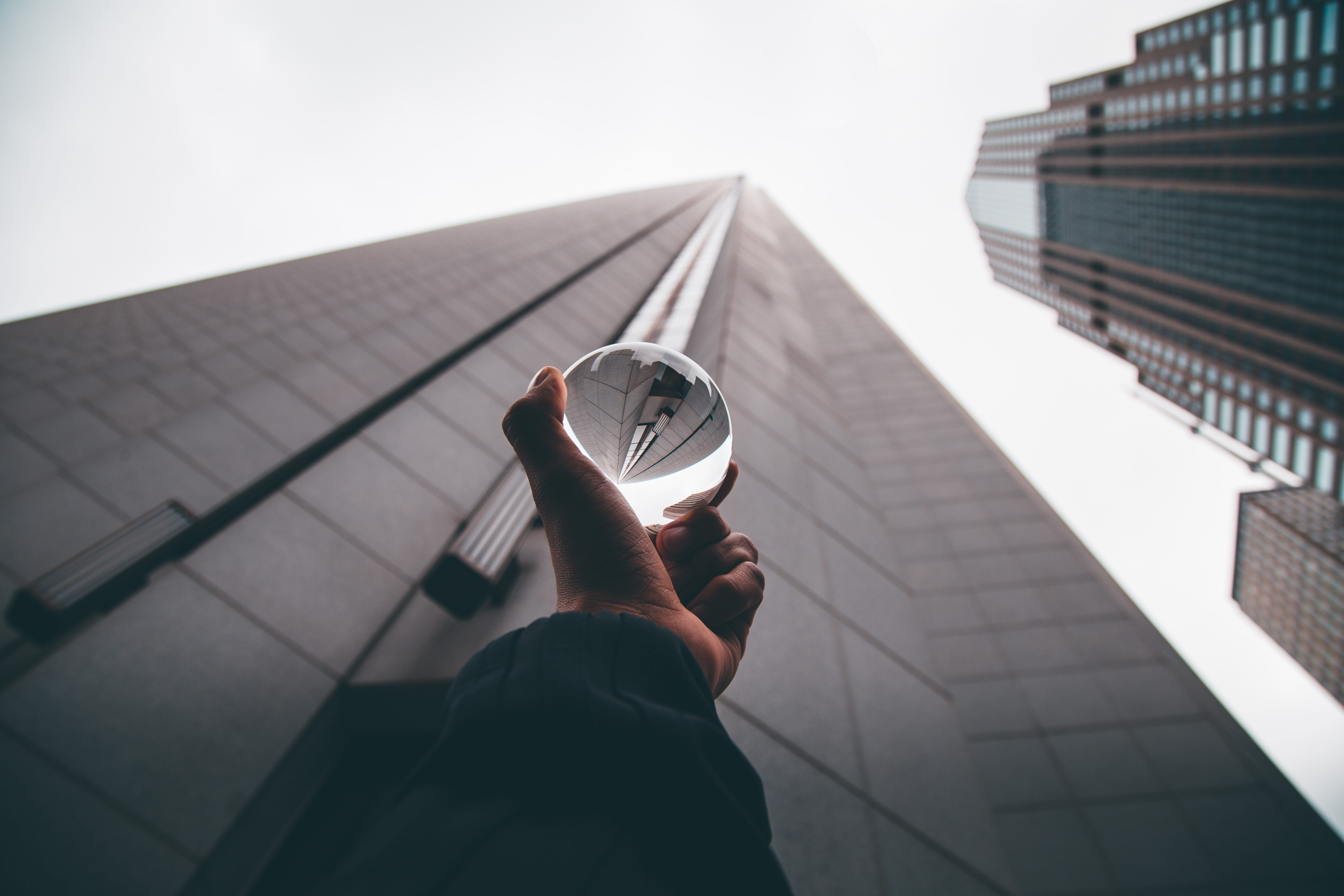 human hand, focus on foreground, reflection, one person, nature, built structure, architectural design, urban, facial expression, city, low angle shot, HD Wallpaper