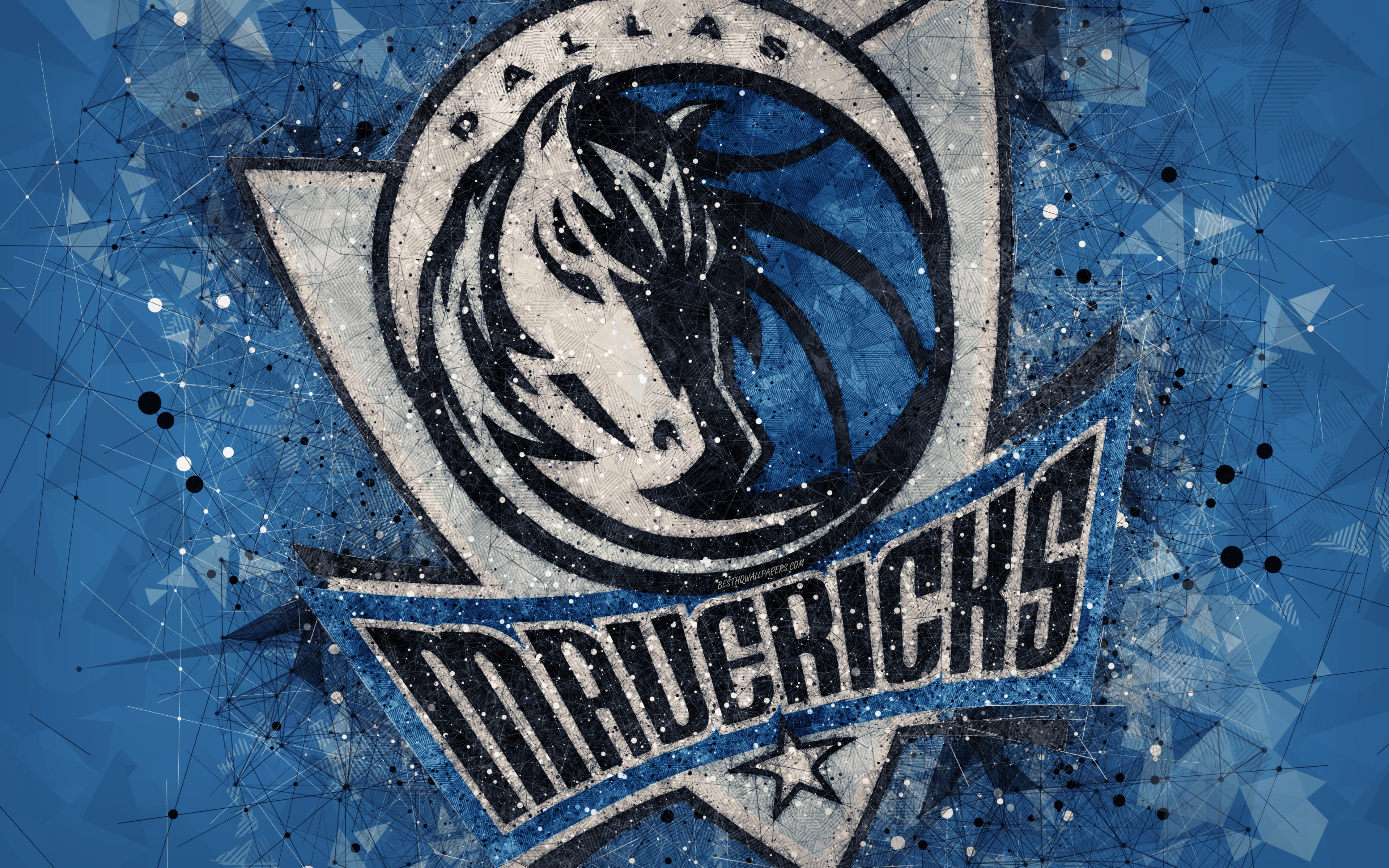 NBA, 4K, Dallas Mavericks, Logo, Basketball, HD Wallpaper