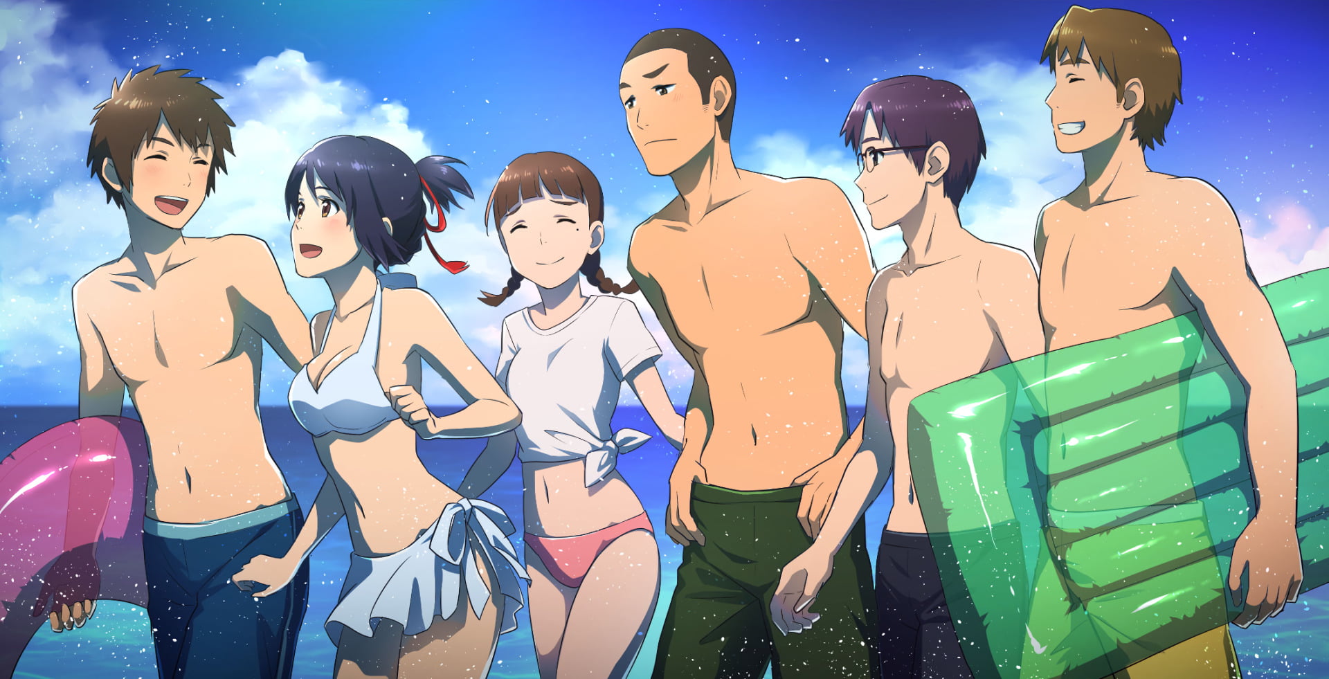 adult, fashion, Katsuhiko Teshigawara, arts culture and entertainment, standing, group of people, Sayaka Natori, people, nature, lifestyles, 1080P, smiling, HD Wallpaper