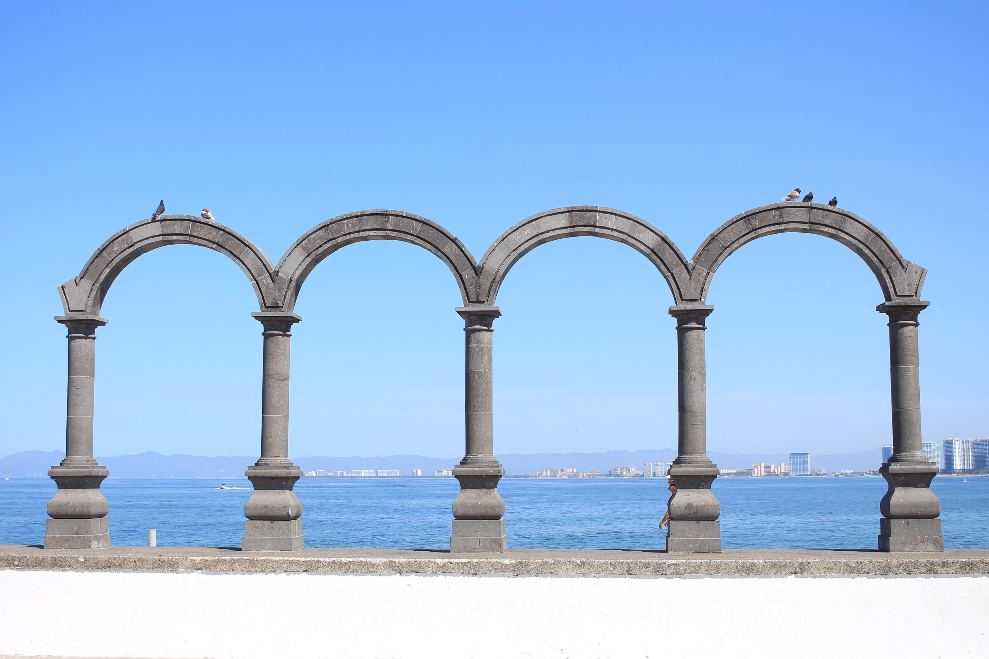 travel destinations, travel, landscape, horizon, built structure, side by side, blue, day, in a row, horizon over water, photography, stone, no people, HD Wallpaper