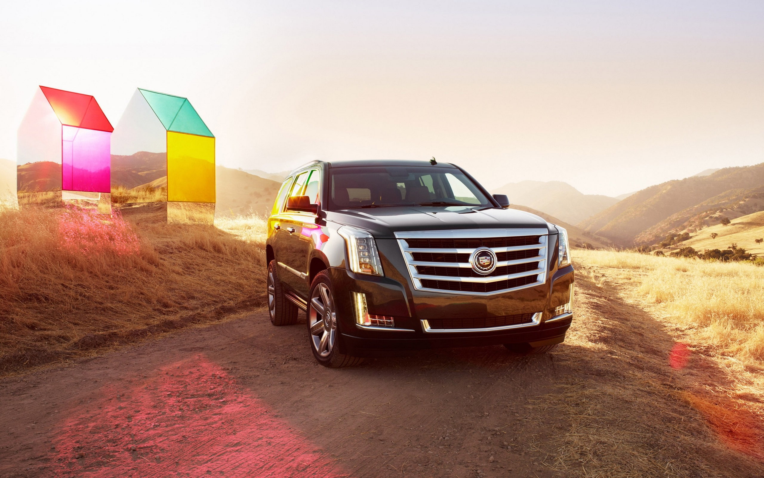 Jeep, escalade, Sunny, Day, 2K, Cadillac, HD Wallpaper