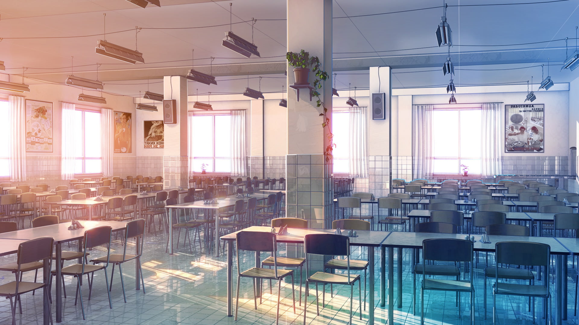 ArseniXC, CG, 1080P, Everlasting Summer, dining room, Soviet Games (everlasting Summer), HD Wallpaper