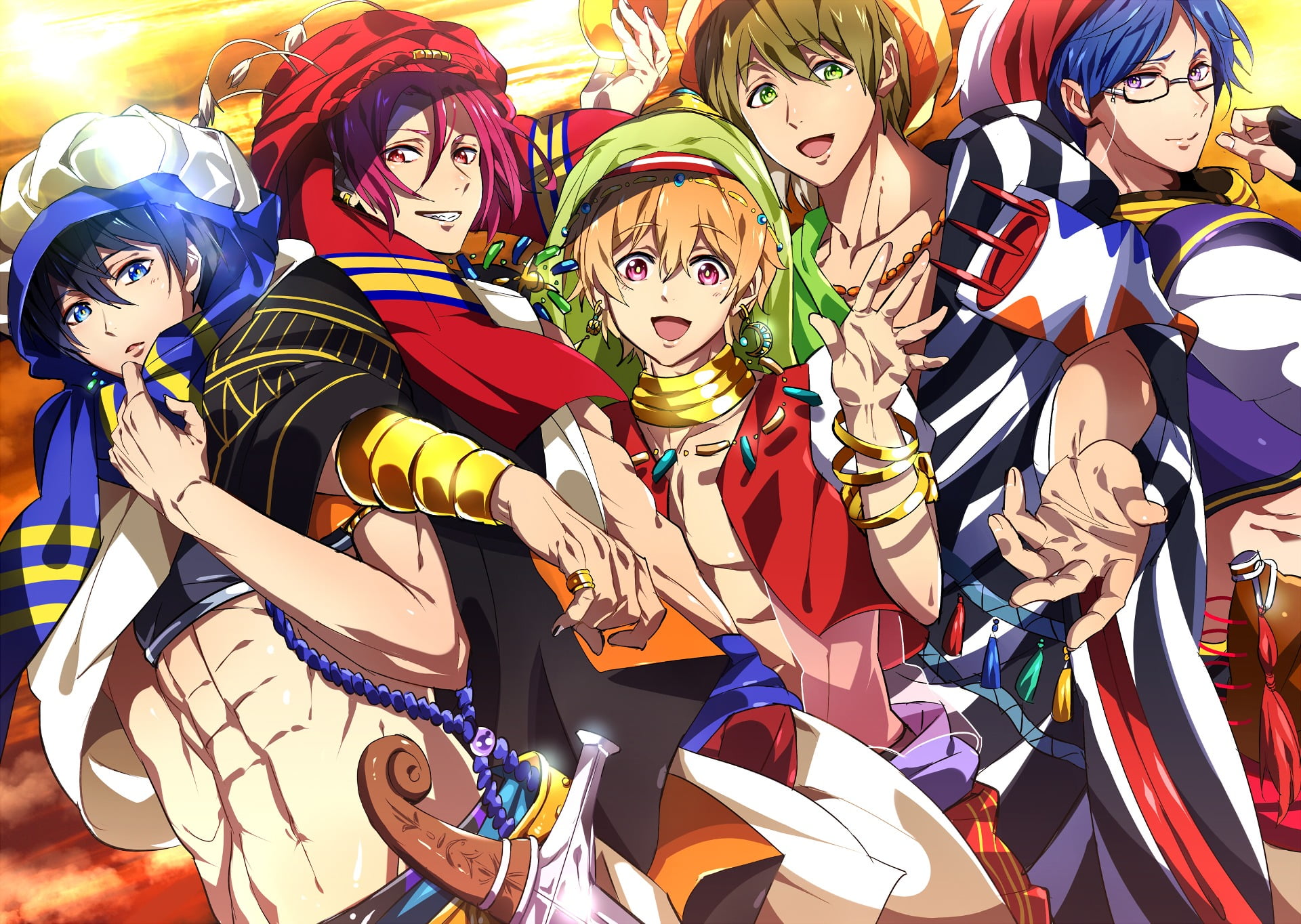 Rin Matsuoka, Free!, Haruka Nanase, 1080P, Nagisa Hazuki, indoors, day, sculpture, human representation, Makoto Tachibana, festival, close-up, full frame, HD Wallpaper
