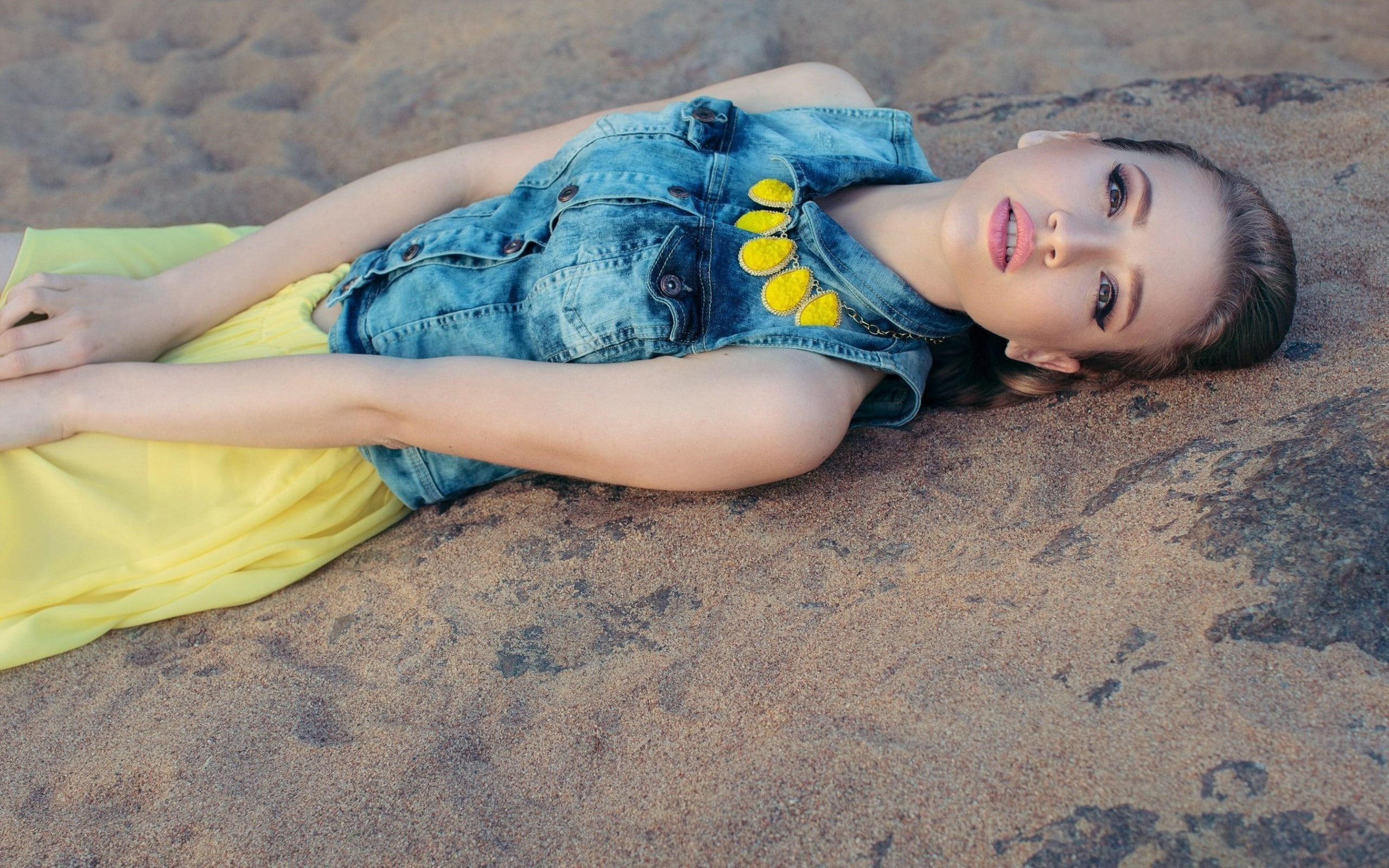 full length, one person, real people, leisure activity, denim shirt, brunette, childhood, portrait, model, eyeliner, 2K, relaxation, males, lifestyles, HD Wallpaper