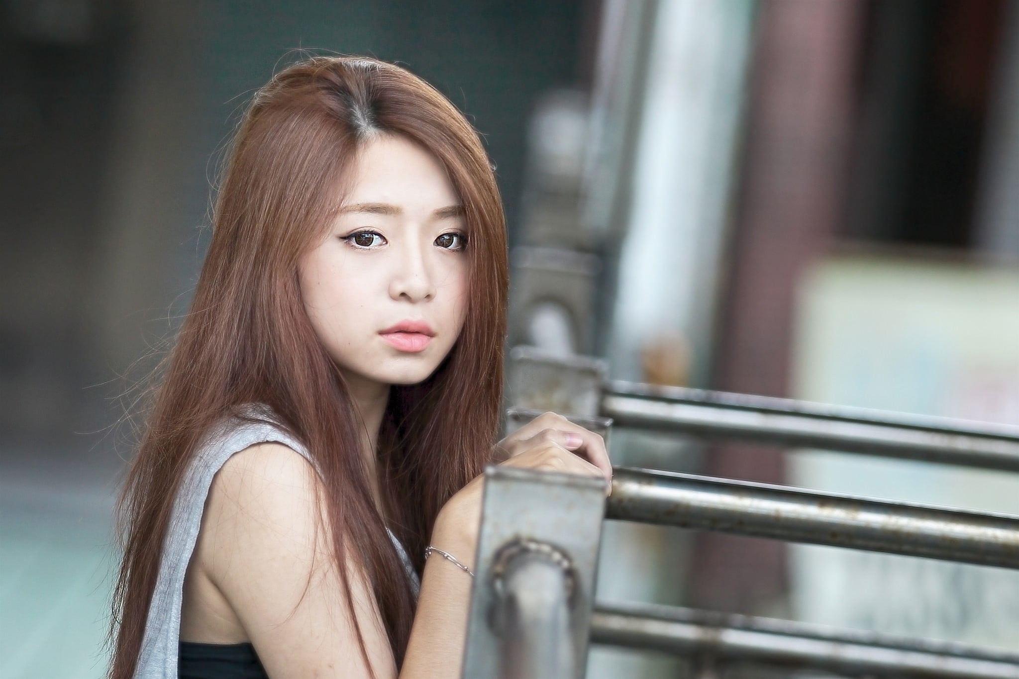 brown eyes, portrait, headshot, childhood, beauty, girls, bracelets, hairstyle, innocence, child, Asian, looking at camera, pre-adolescent child, brown hair, HD Wallpaper