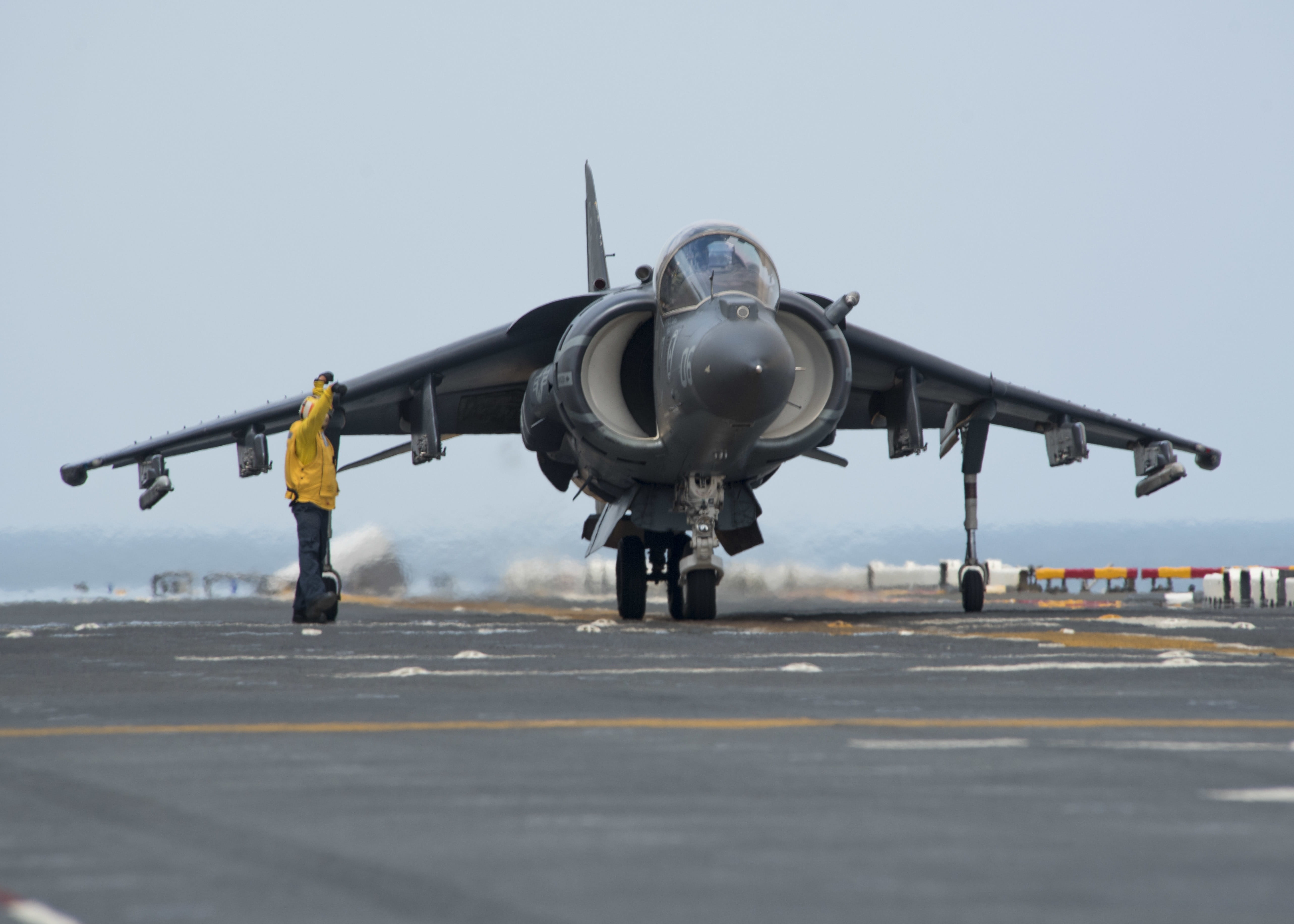 mode of transportation, road, marine corps, airport runway, clear sky, transportation, outdoors, air vehicle, usmc, Harrier, nature, military, aggression, HD Wallpaper