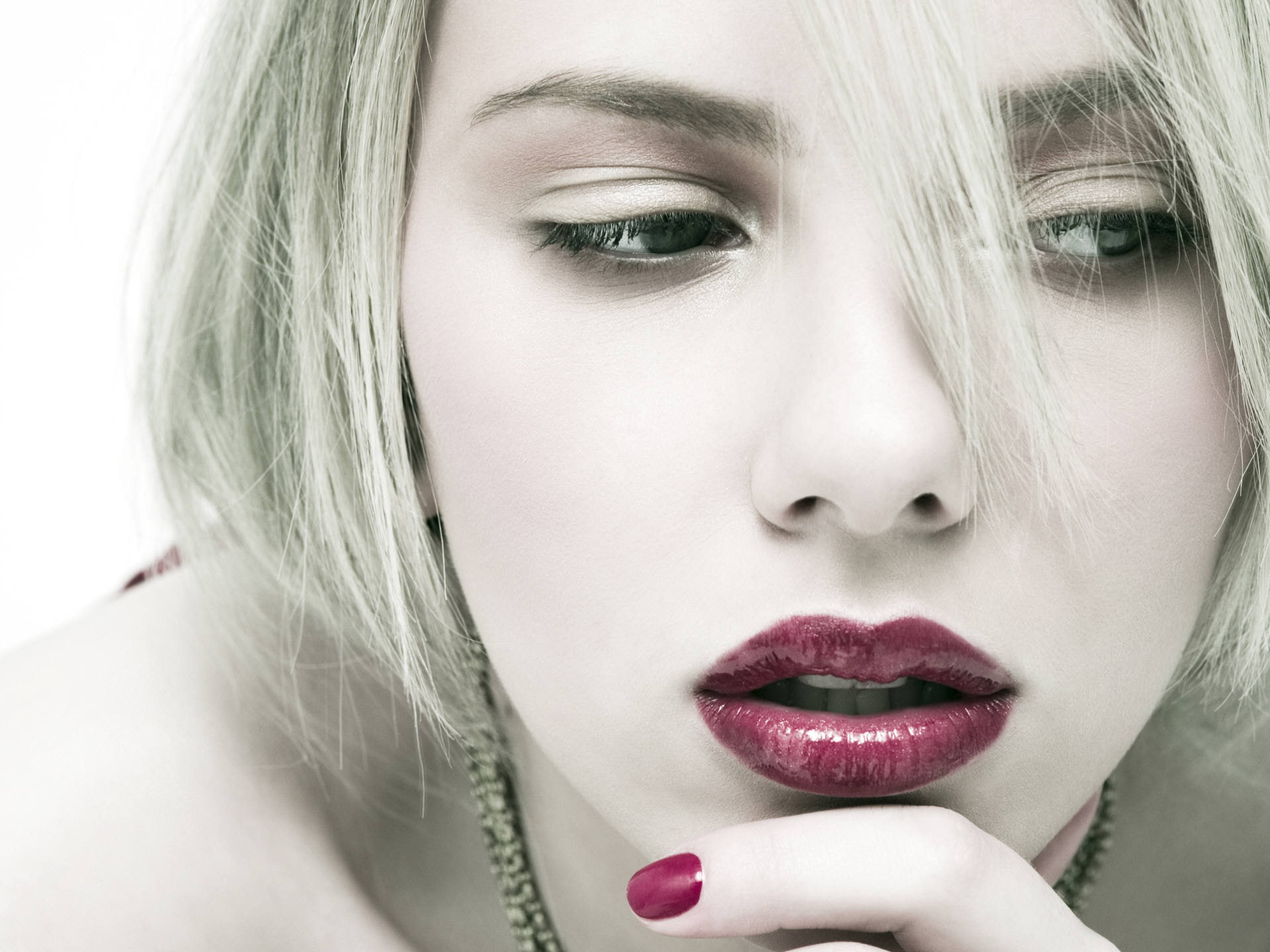lips, scarlett, beautiful, 1080P, johansson, HD Wallpaper