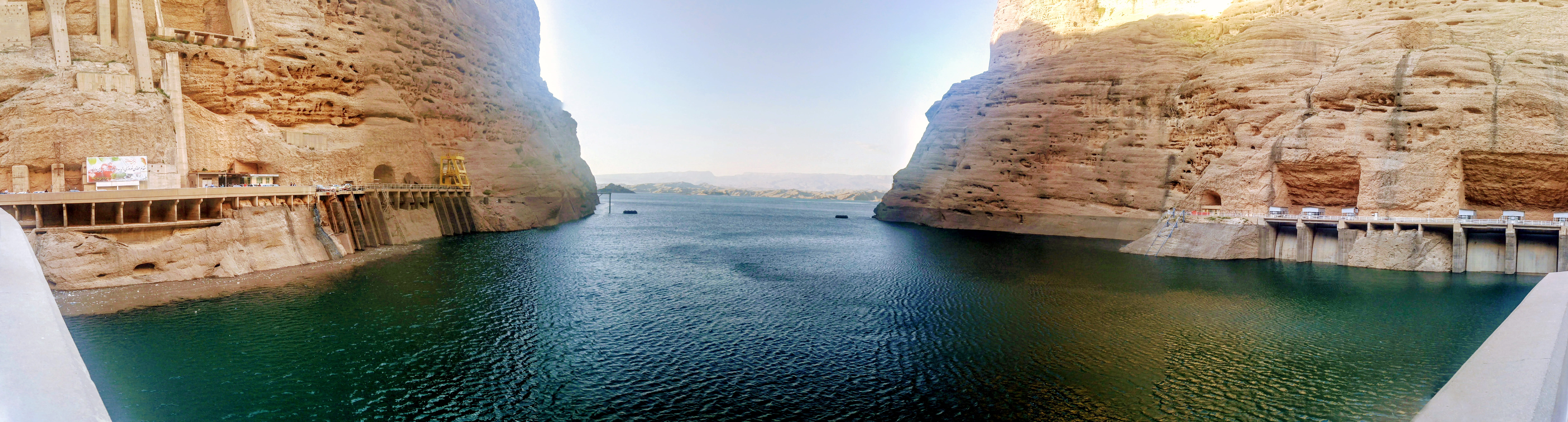 solid, architecture, travel, lake, rock, sea, dez dam, 8K, beauty in nature, water, andimeshk, iran, outdoors, land, tranquility, travel destinations, HD Wallpaper