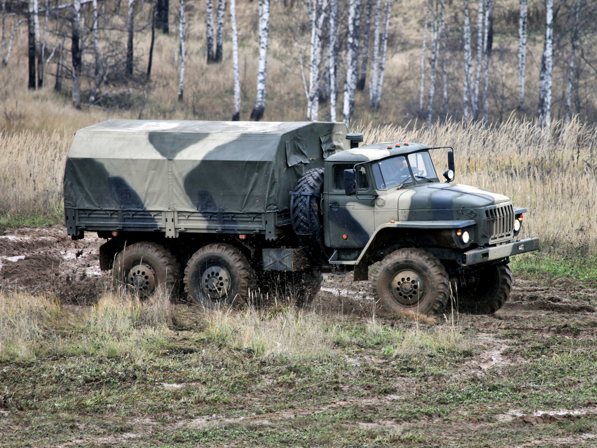 military, 1080P, offroad, 4320 10, trucks, 1993, 6x6, ural, truck, HD Wallpaper