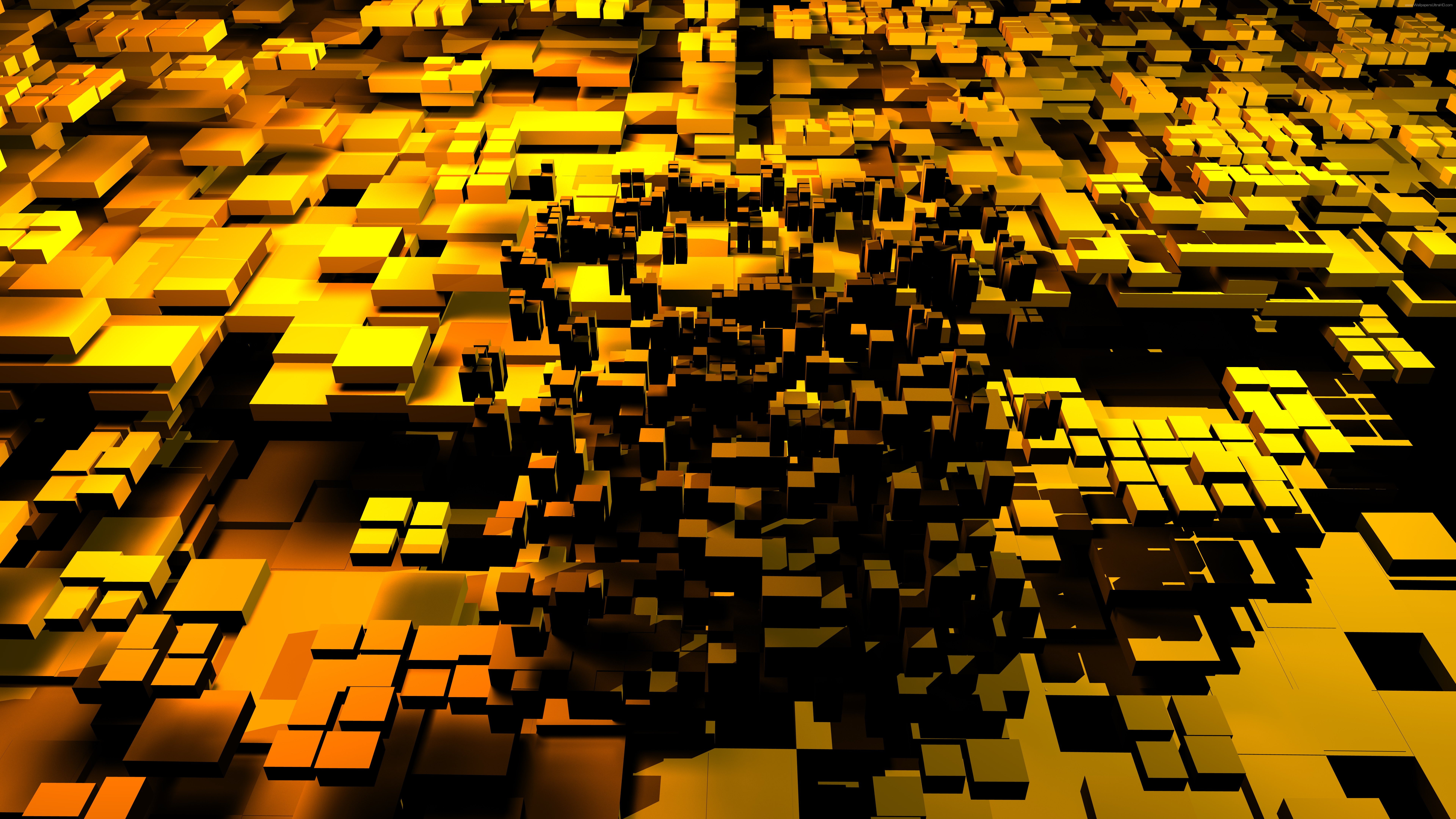 8K, yelow, 7680, magic, brick, HD Wallpaper