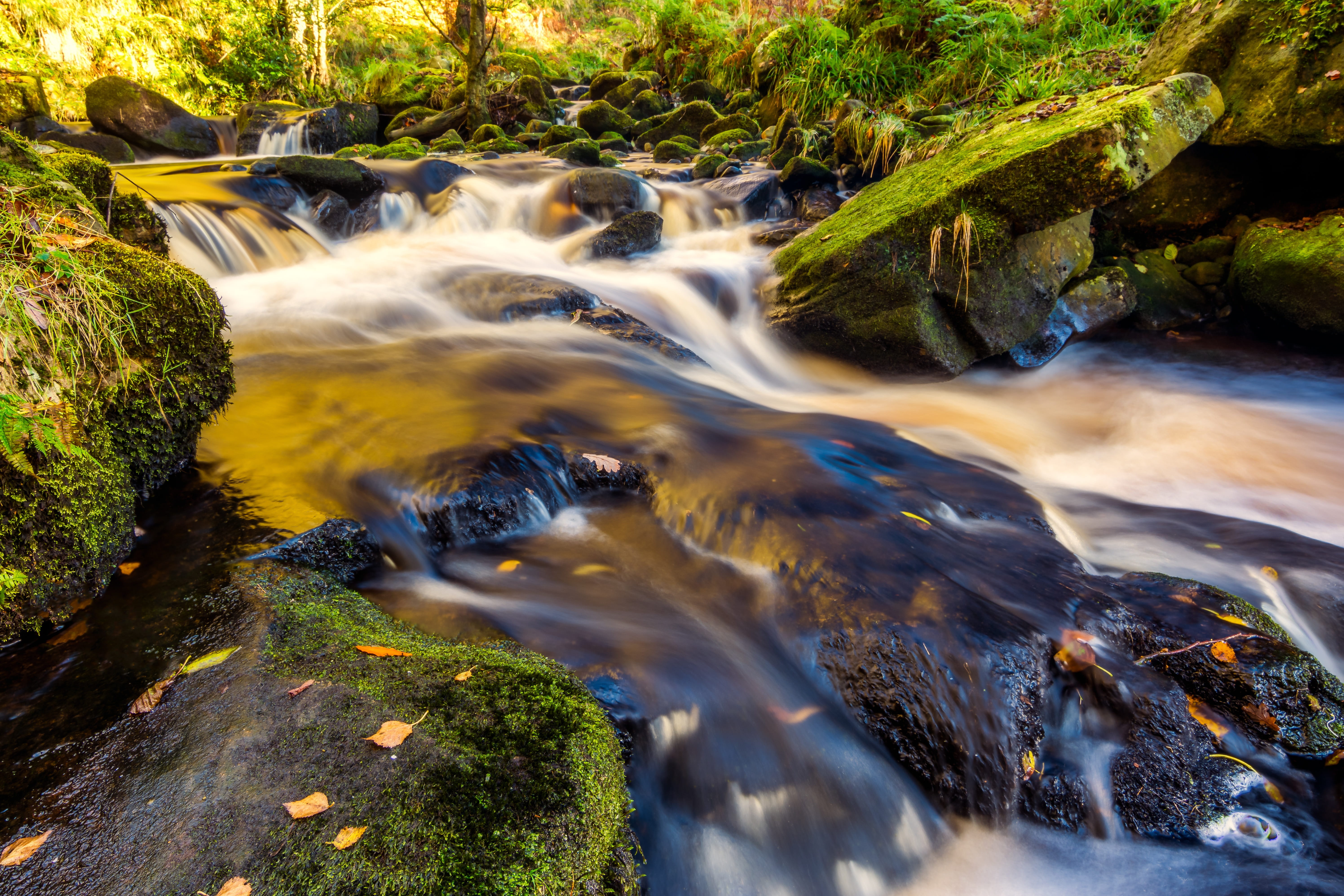 fall, beautiful, outdoors, flowing, britain, rocks, land, tranquil, barden fell, autumn, no people, erosion, rock, plant, water, historic, yorkshire, long exposure, HD Wallpaper