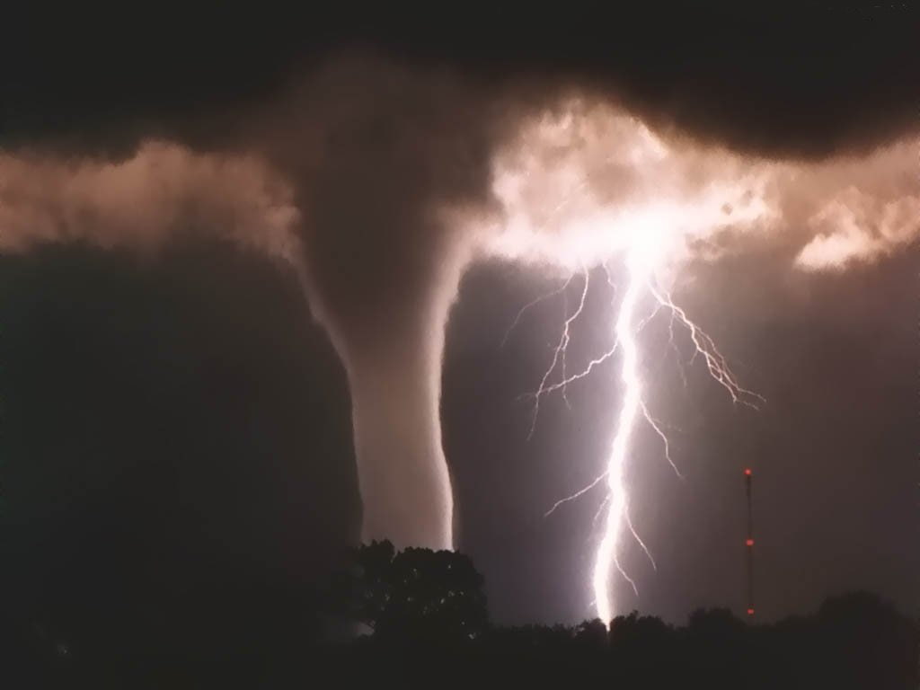eclair, other, hd, tornade, nature, 480P, art, contre, HD Wallpaper