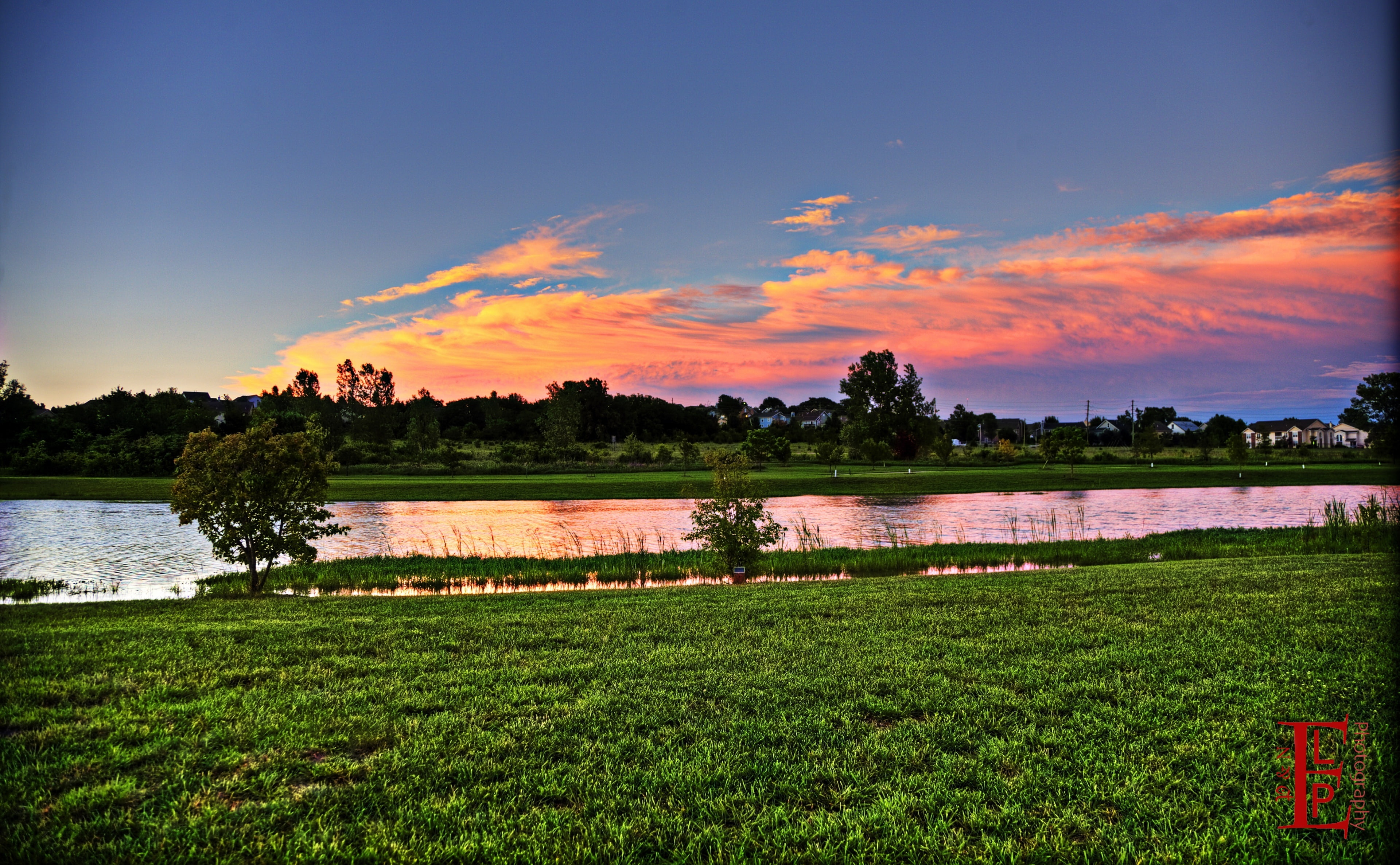 green, plant, United States, tree, field, Travel, Scenery, scenics - nature, land, Kansas, lake, Lawrence, tranquil scene, sky, Nature, green color, Scene, HD Wallpaper