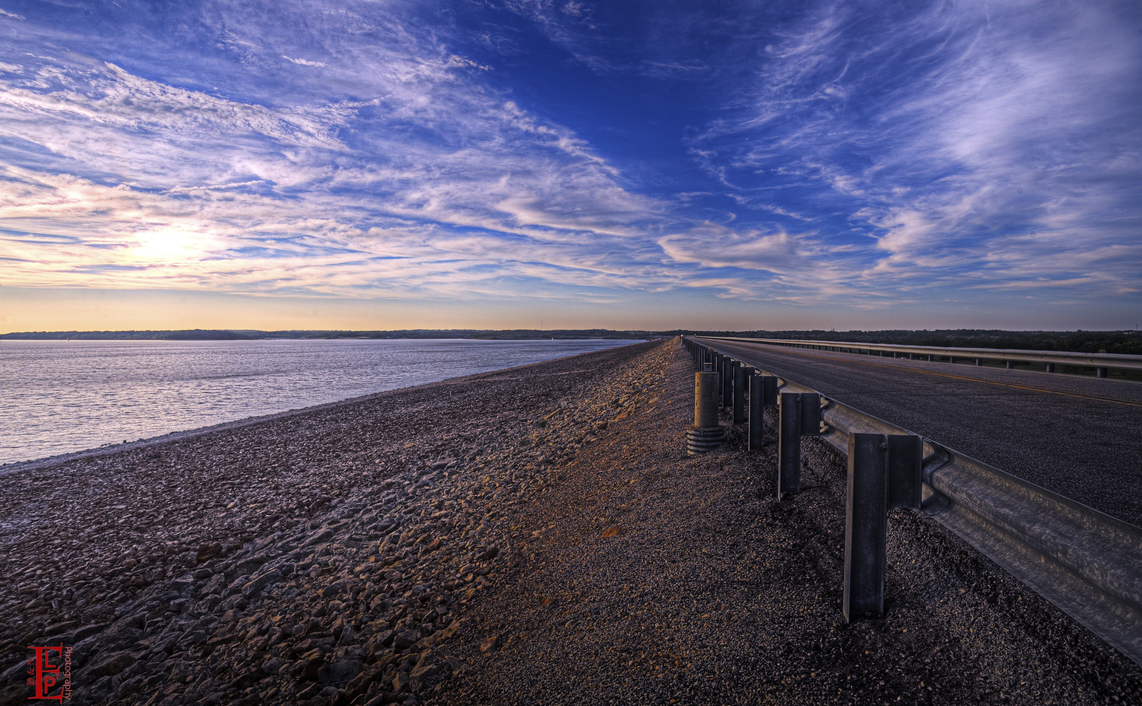 sunset, Nature, scenics - nature, outdoors, Scenery, environment, tranquil scene, United States, sea, Lawrence, horizon, Road, seashore, tranquility, Beautiful, HD Wallpaper
